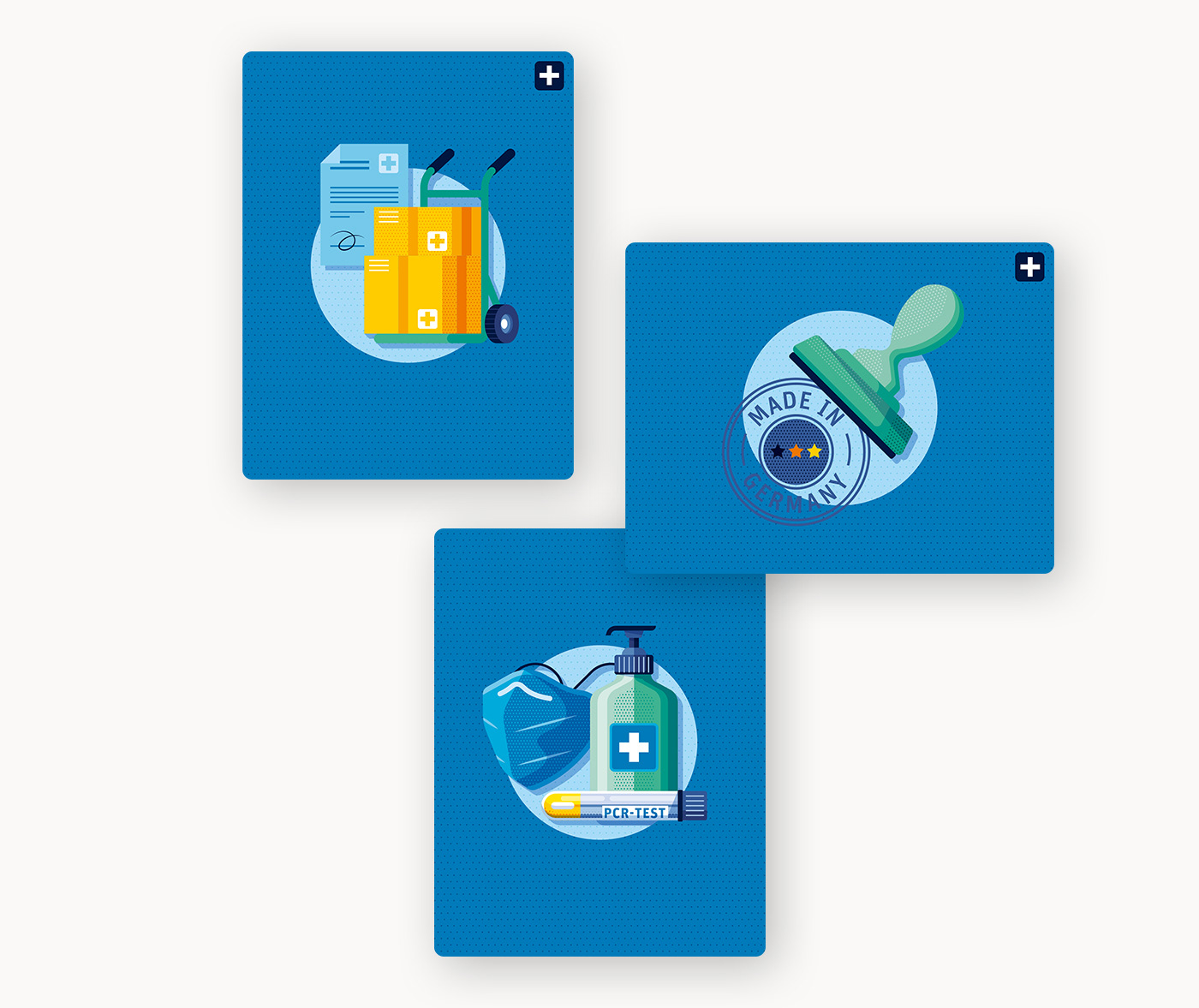 Vaccine production icons by Adrian Bauer