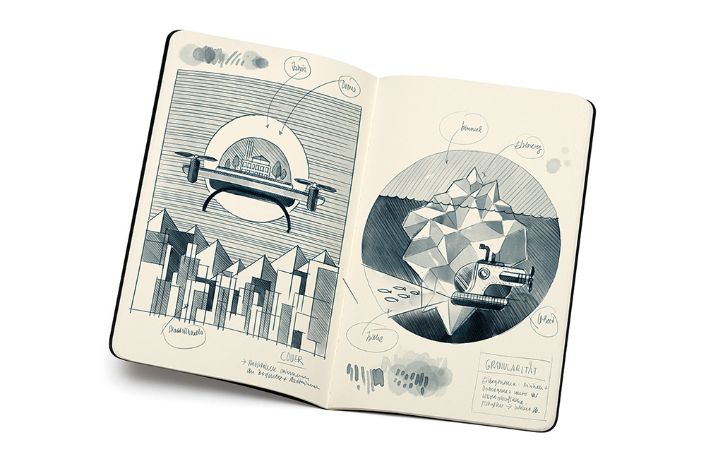 Sketches for Wirtschaftswoche illustration by Adrian Bauer