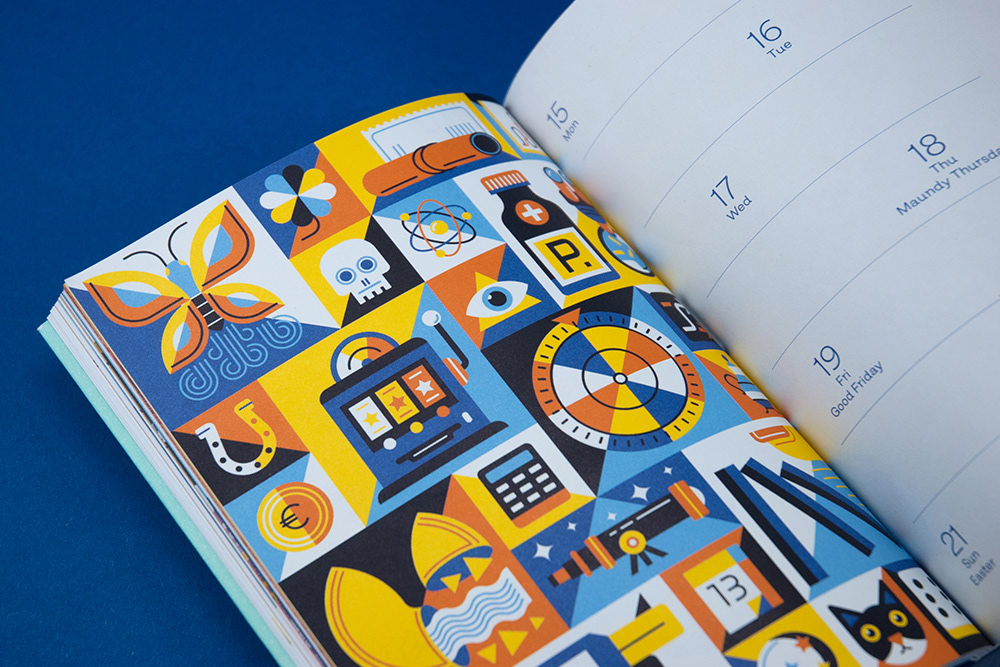 Detail of illustration about the subject chance for illustrated pocket calendar tapir & klotz by Adrian Bauer