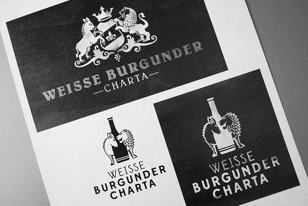 Hand lettering for Weisse Burgunder Charta by Adrian Bauer