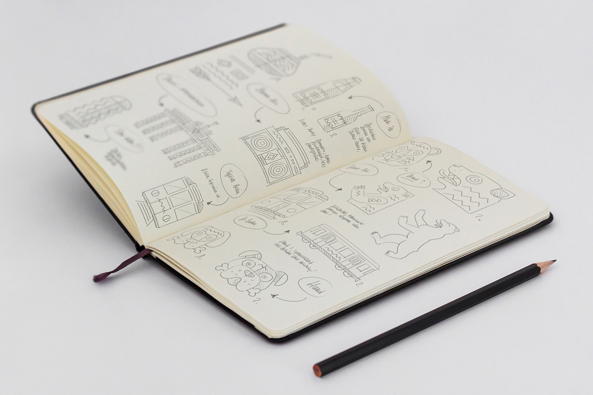 Sketches for illustrative icons for Thomas Henry’s Mate Mate lemonade by Adrian Bauer