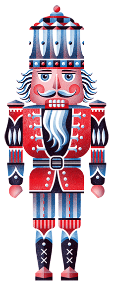 Animated nutcracker which shows the different color layers for risoprint