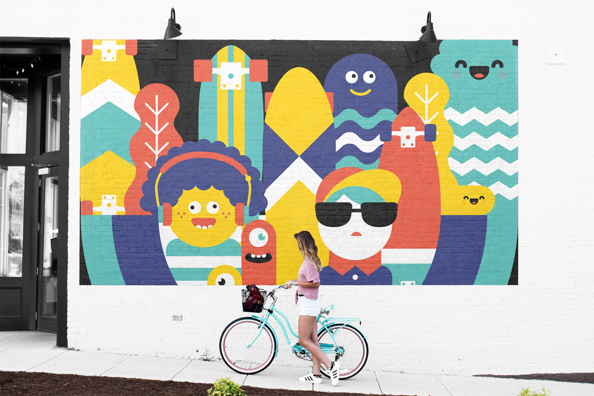 mural art, wall art, skate monsters,