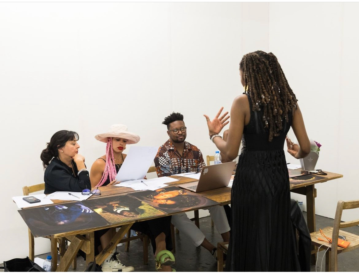 Presenting 'A New Protagonist' to judges at GFW (Graduates Fashion Week)
