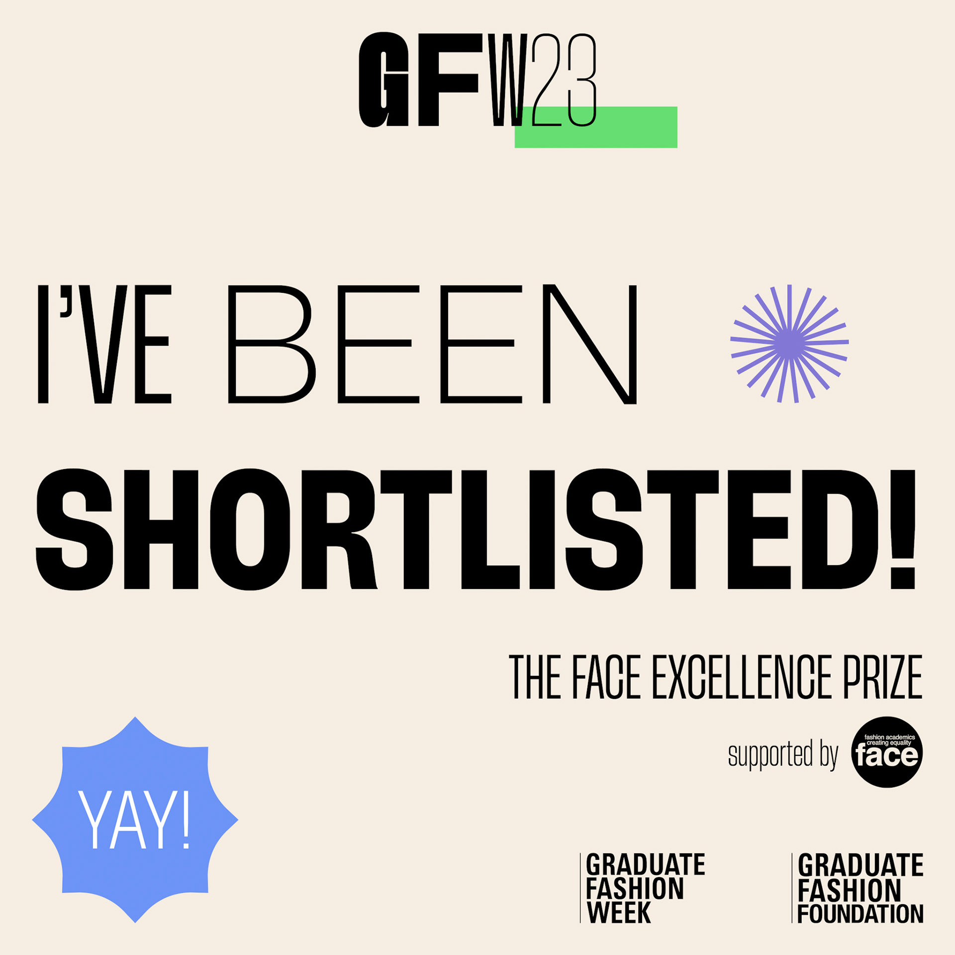 1/3 Shortlist Categories at GFW (Graduates Fashion Week)