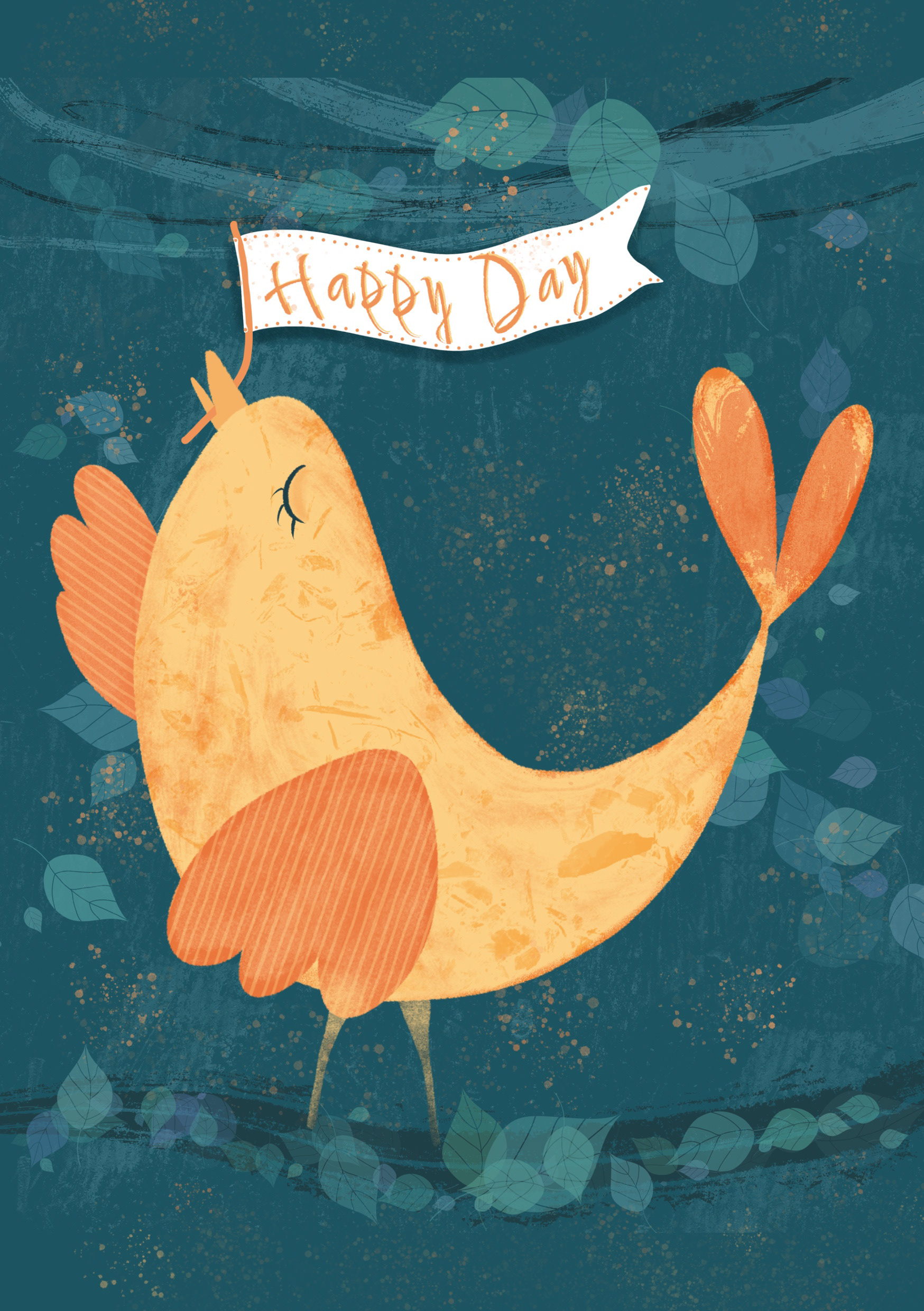 Happy Day gelber Vogel