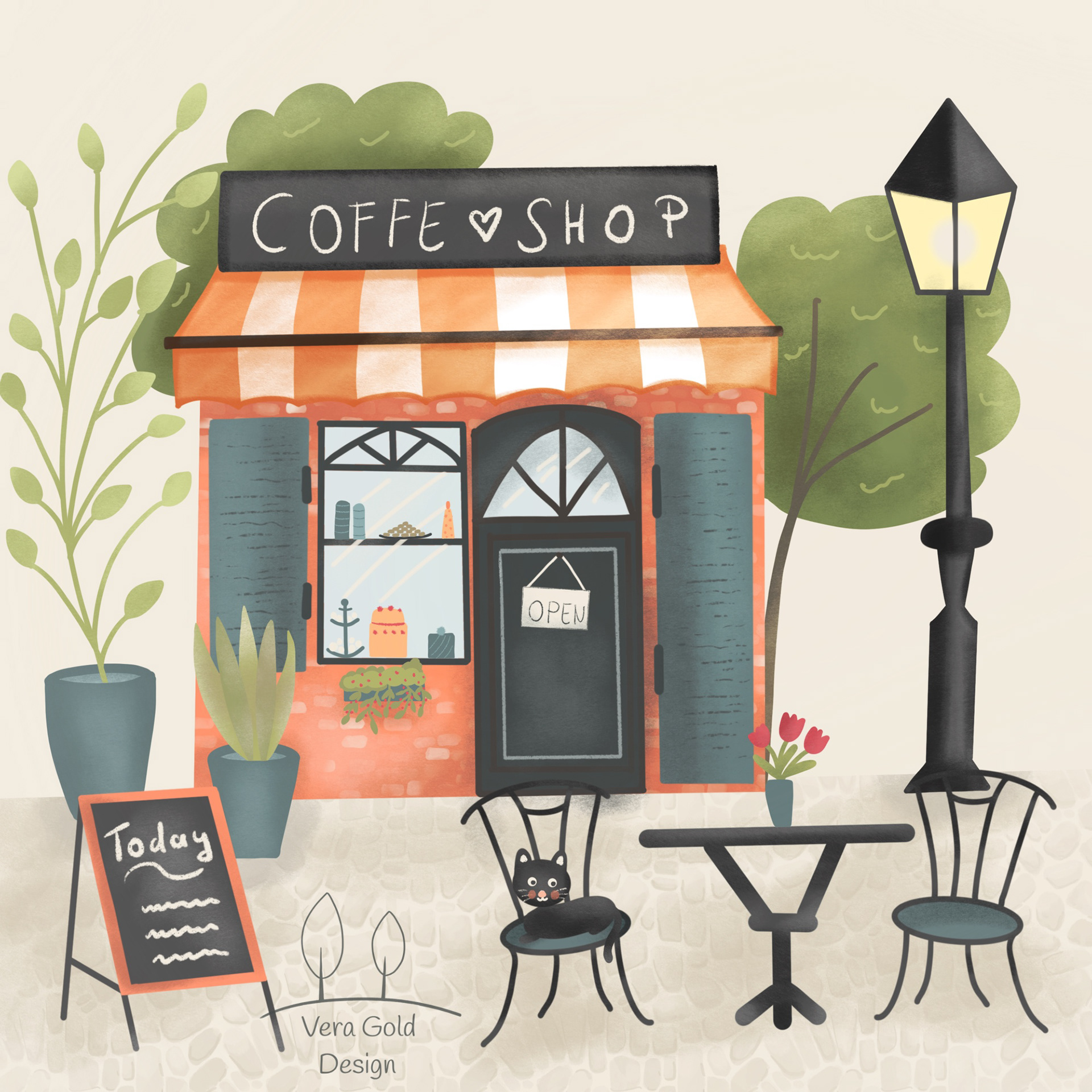 Coffee Shop kleines Cafe