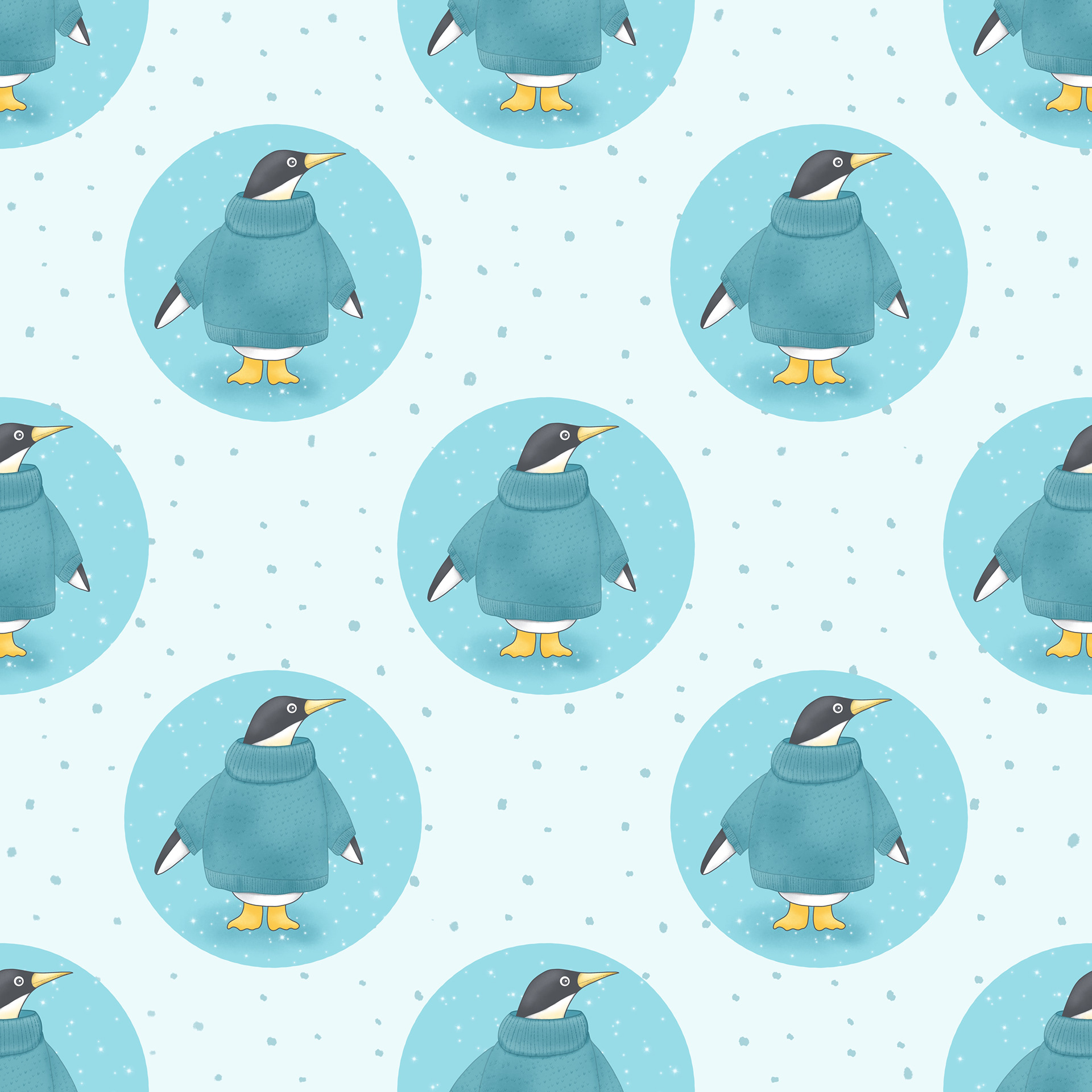 Pinguin mit Pullover