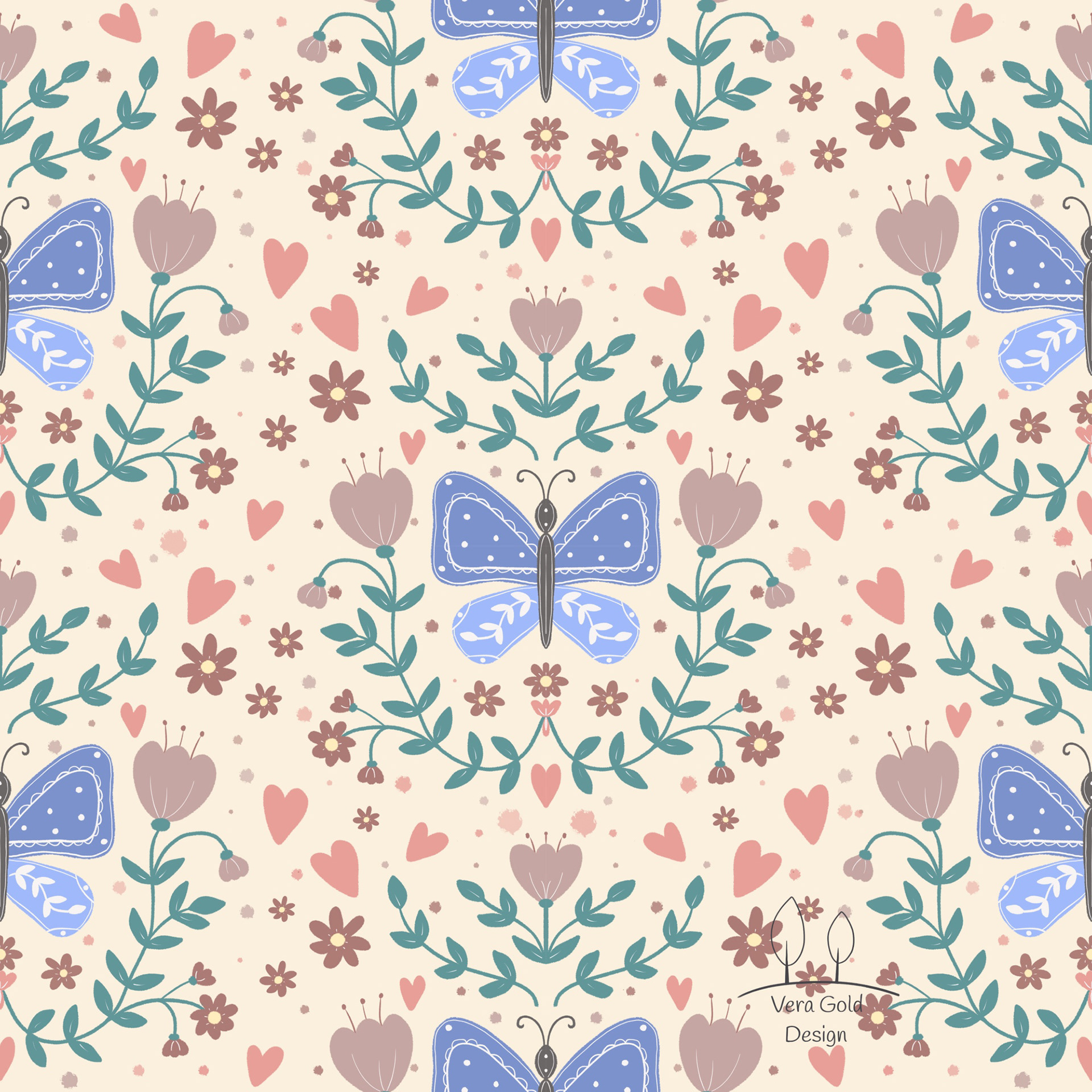 Schmetterlinge und Blüten