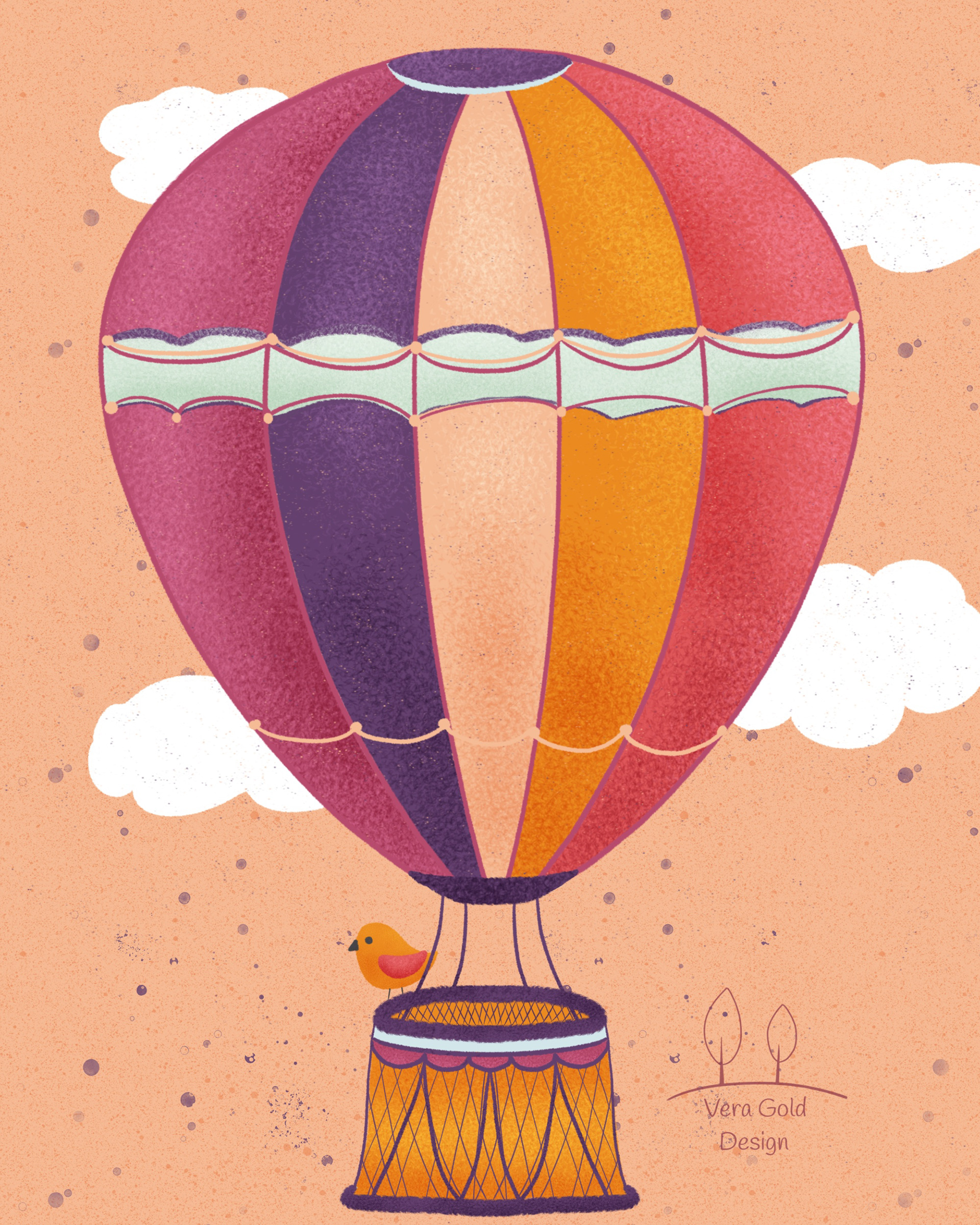 Heißluftballon bunt