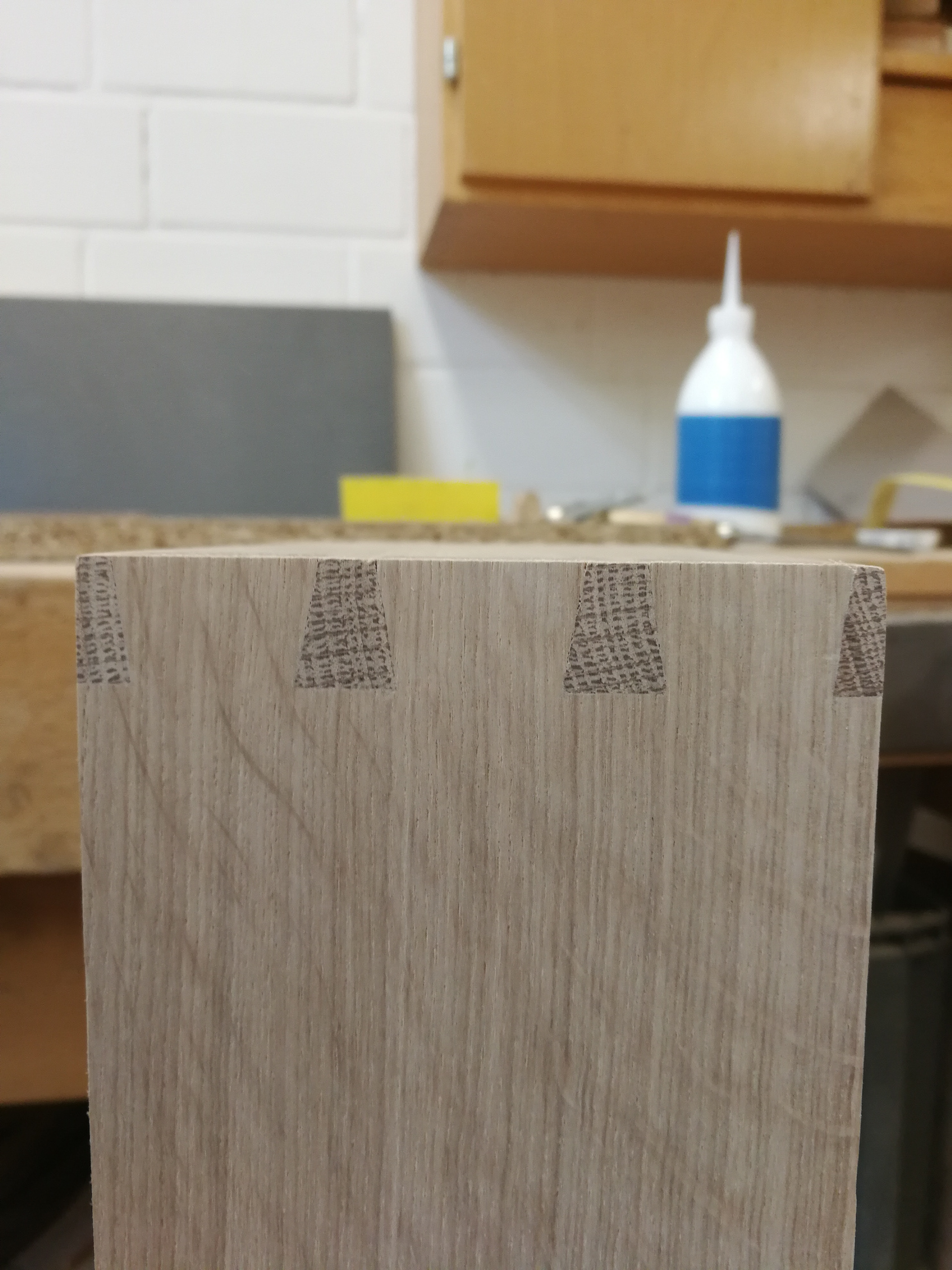 Schubkästen Eiche, massiv Schwalbenschwanzzinkung