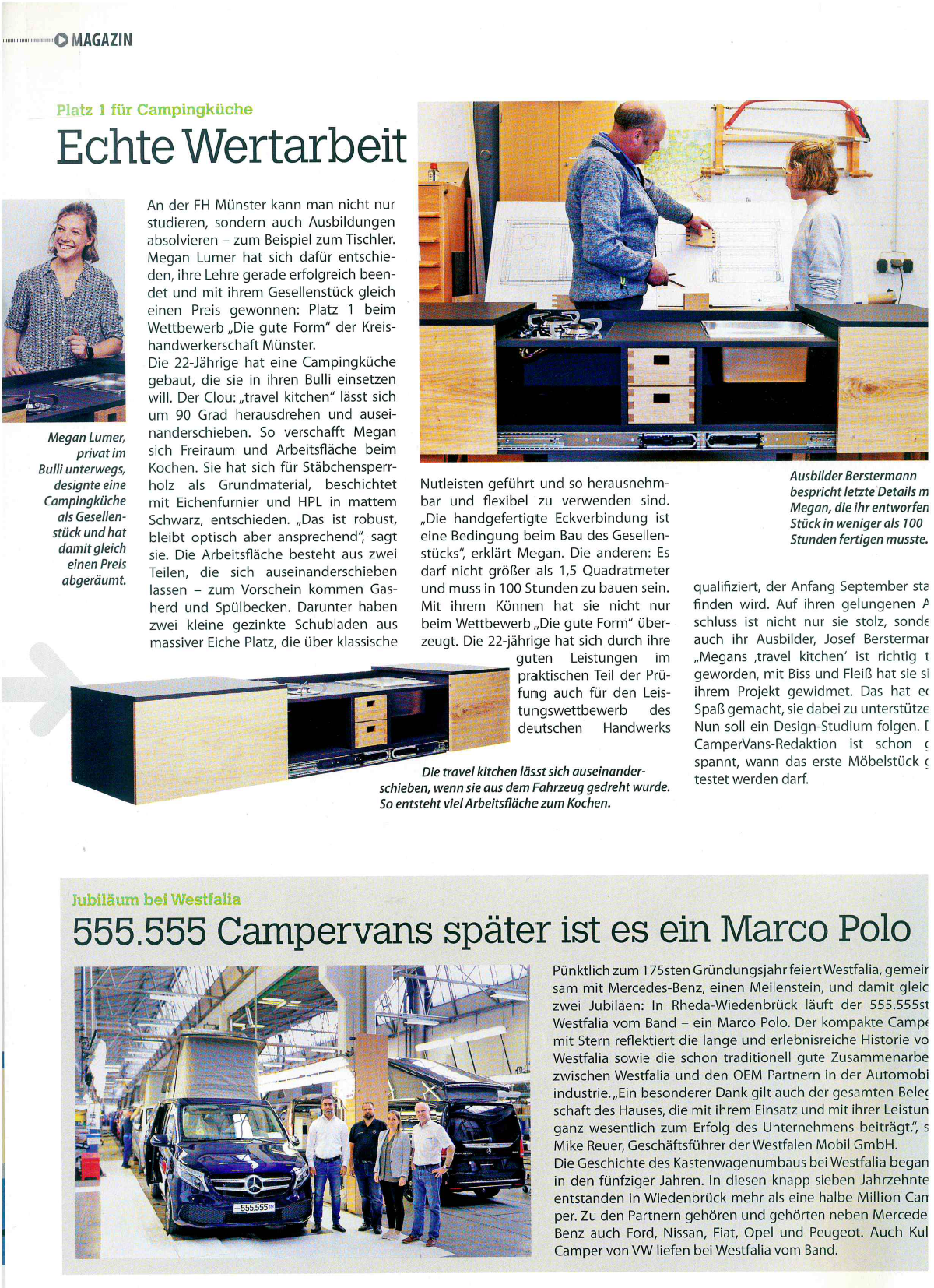 CamperVan Magazin Beitrag