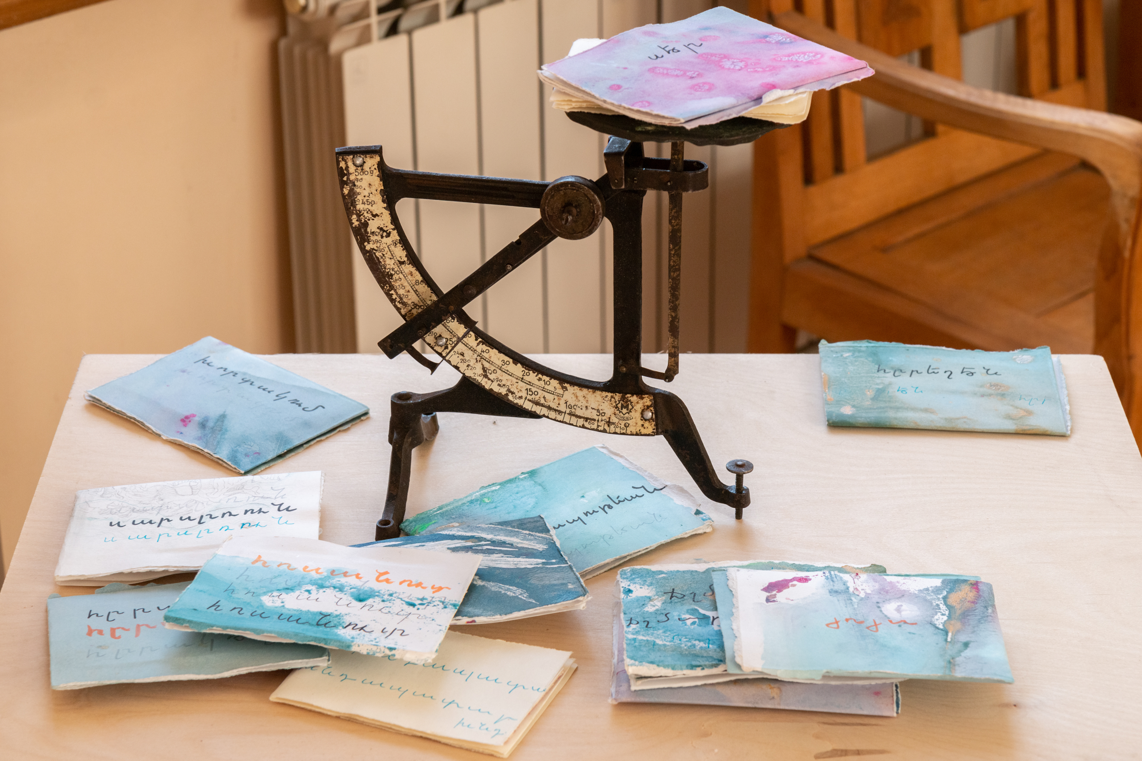 Poetical Scales, interactive installation, 2024