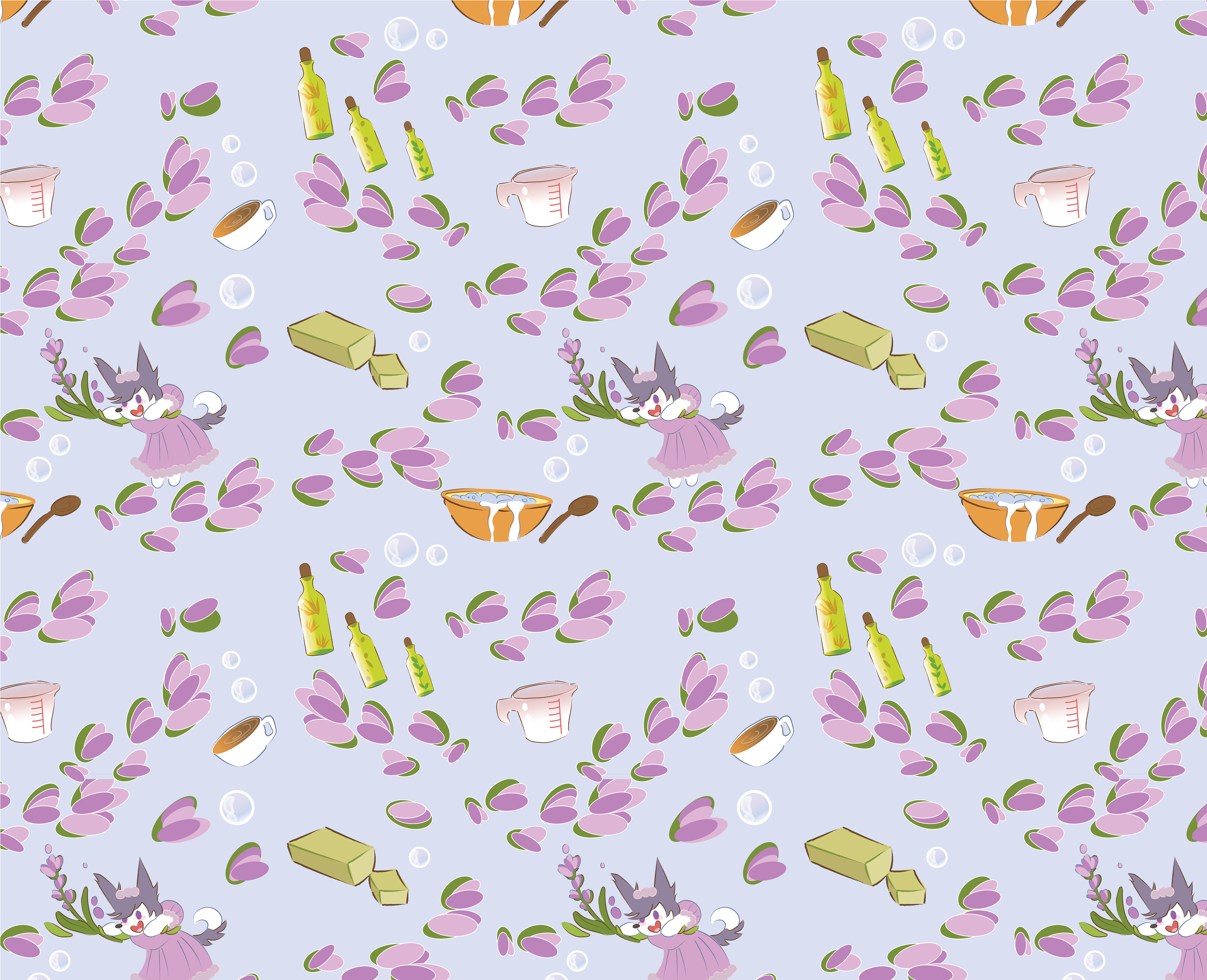 Licensing collection lavender pattern