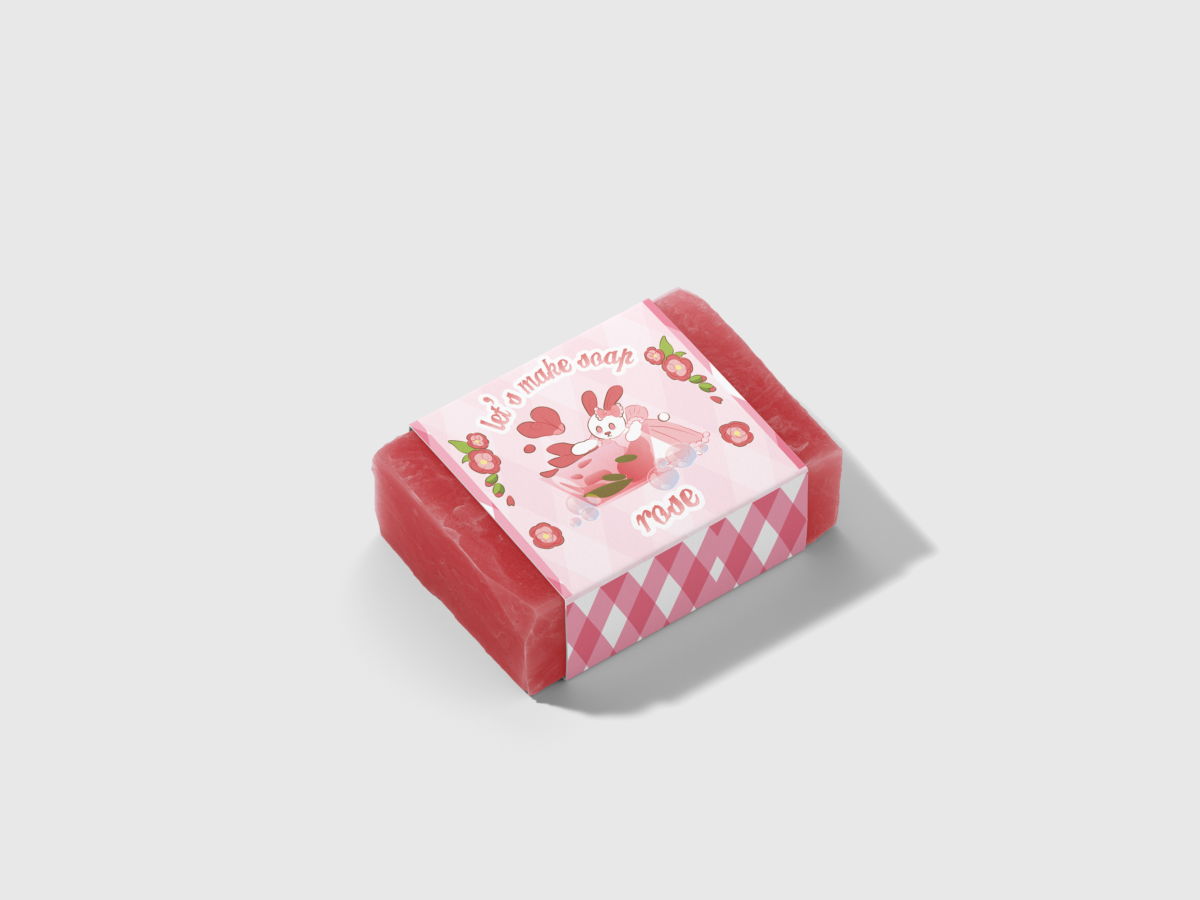 Licensing collection rose soap mock up