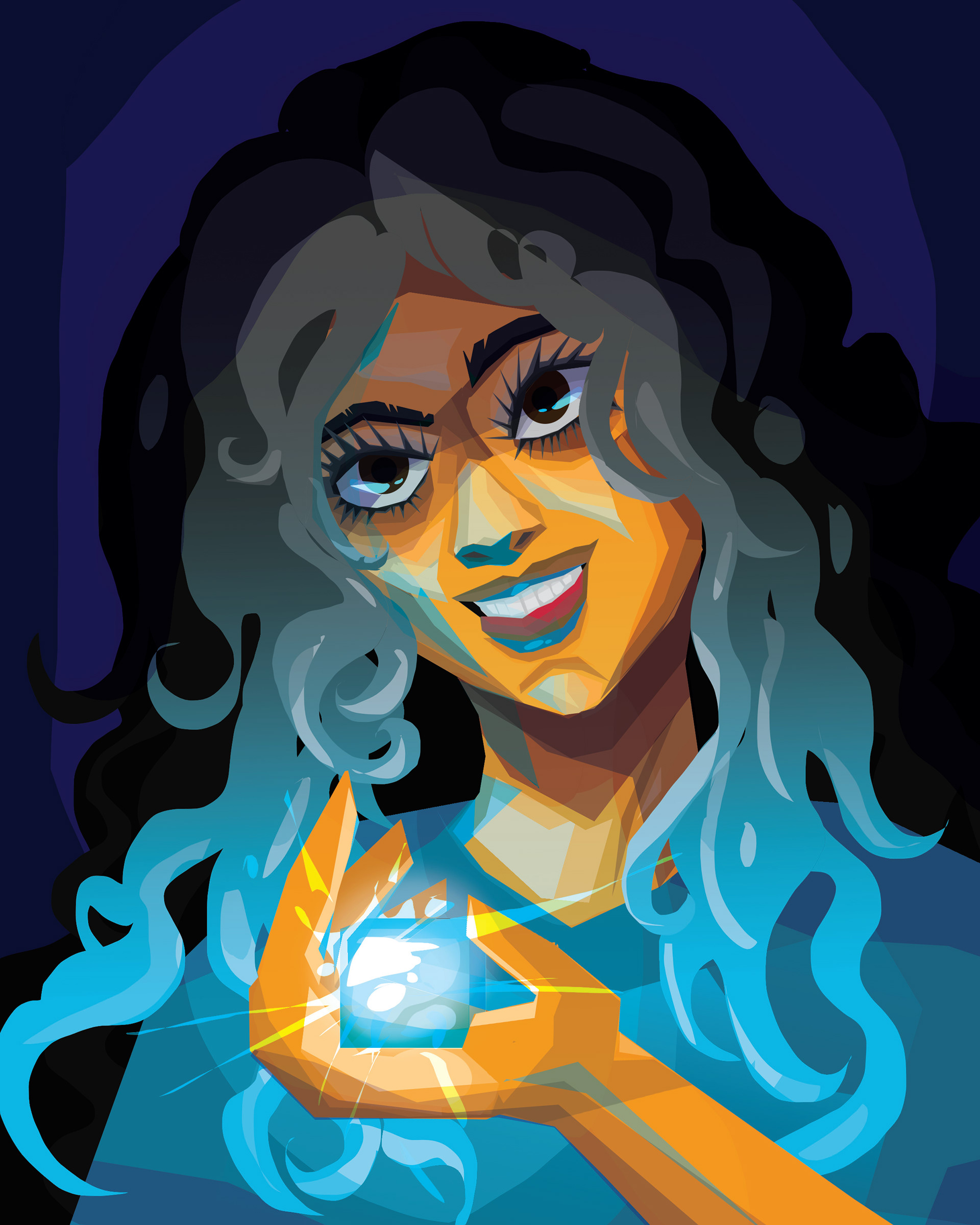 Portrait done using the lasso tool