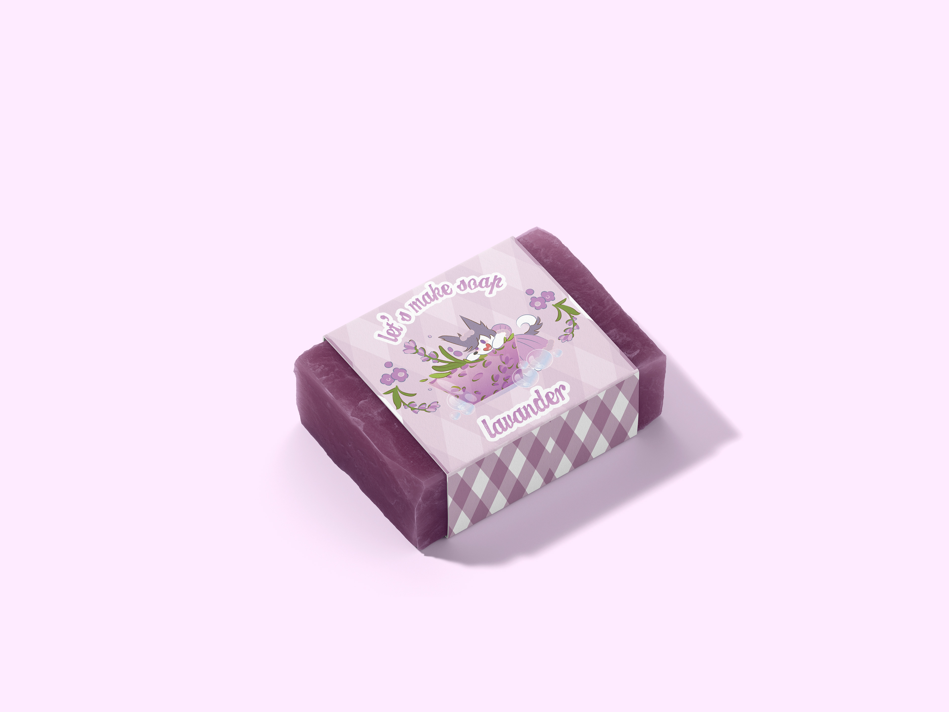 Licensing collection lavender soap mock up