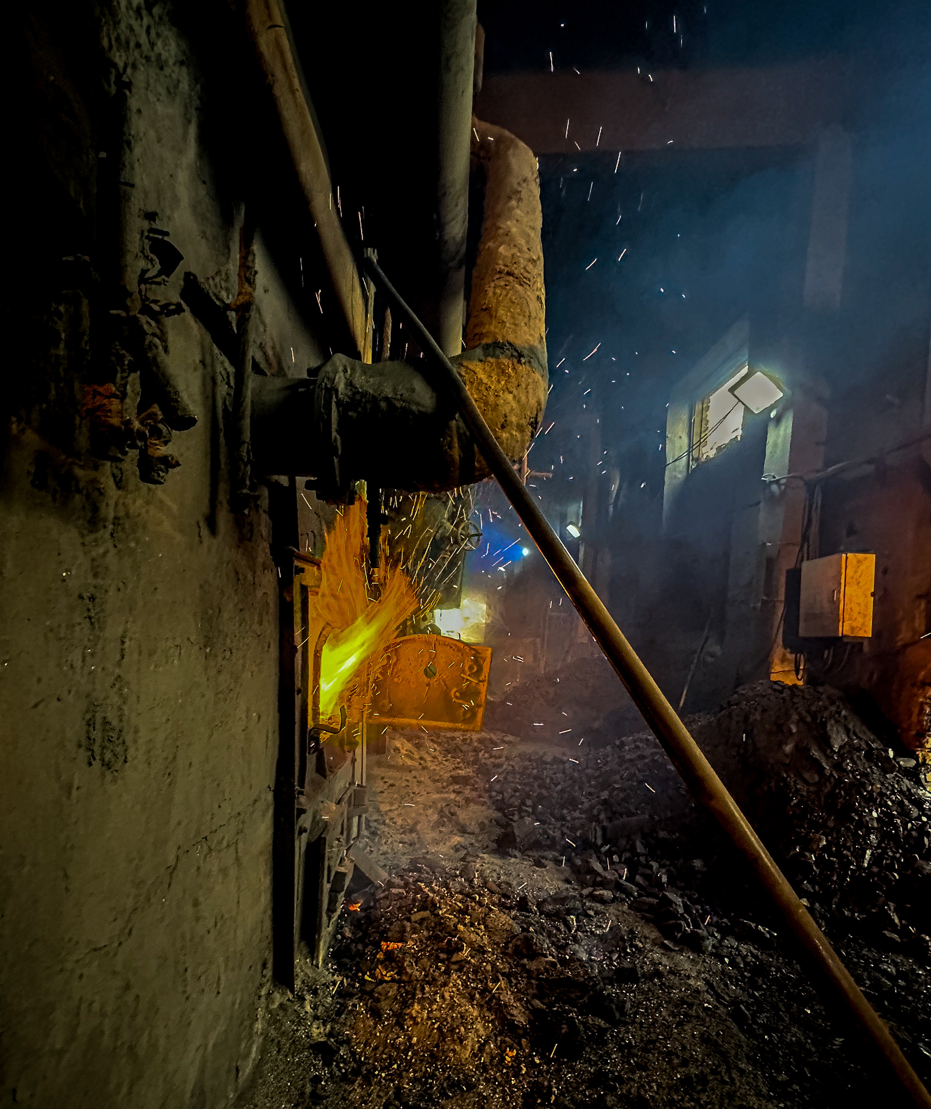 Old soviet coal-based steam heating plant