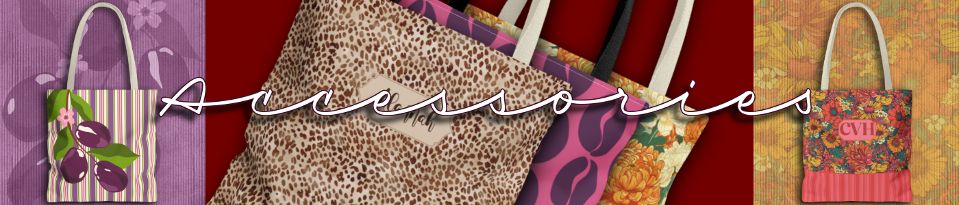 A banner featuring five tote bags that serves as a button that leads to the Bright and Shiny NYC Accessories Collection