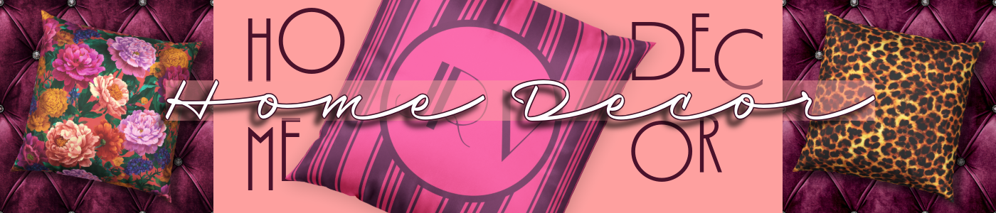 A banner featuring three velvet throw pillows that serves as a button that leads to the Bright and Shiny NYC Home Decor Collection