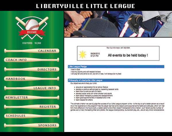 Libertyville Little League - Website Re-Design