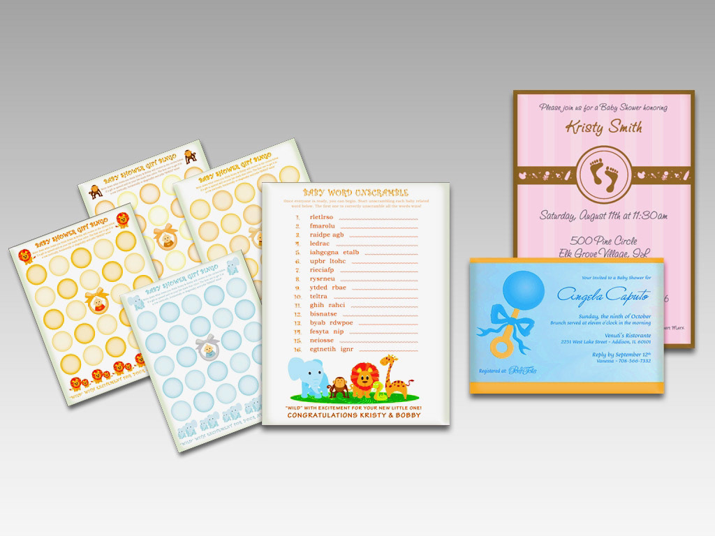 Baby Shower Invitations & Games