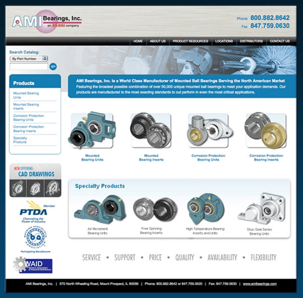 AMI Bearings, Inc. - Website Re-Design