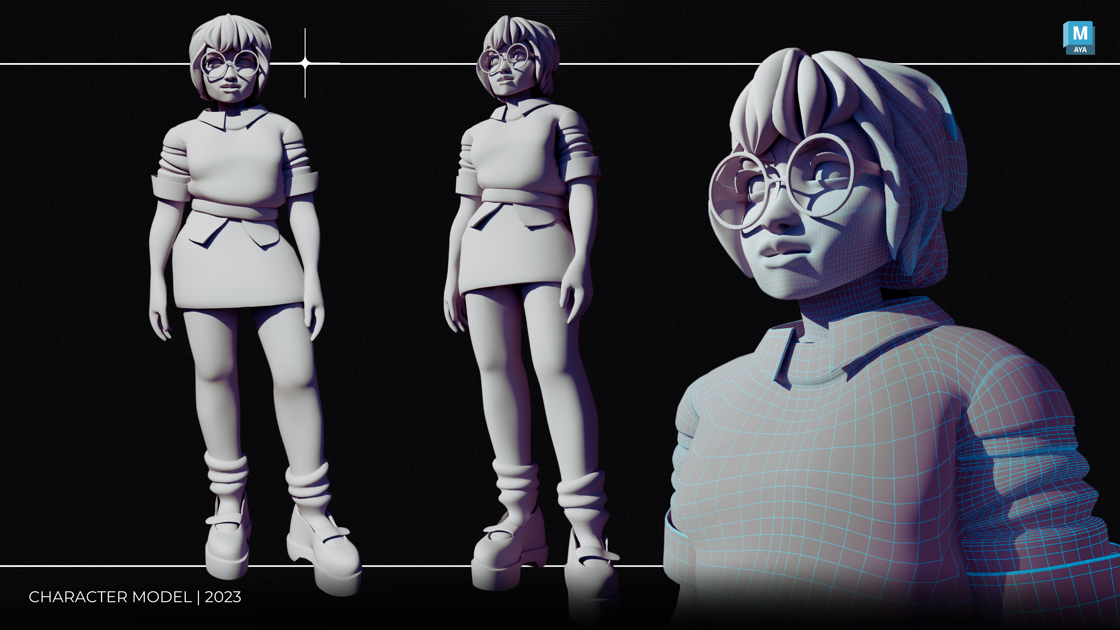 Character Model created for University Course. Created using Maya. Time | 25 hours