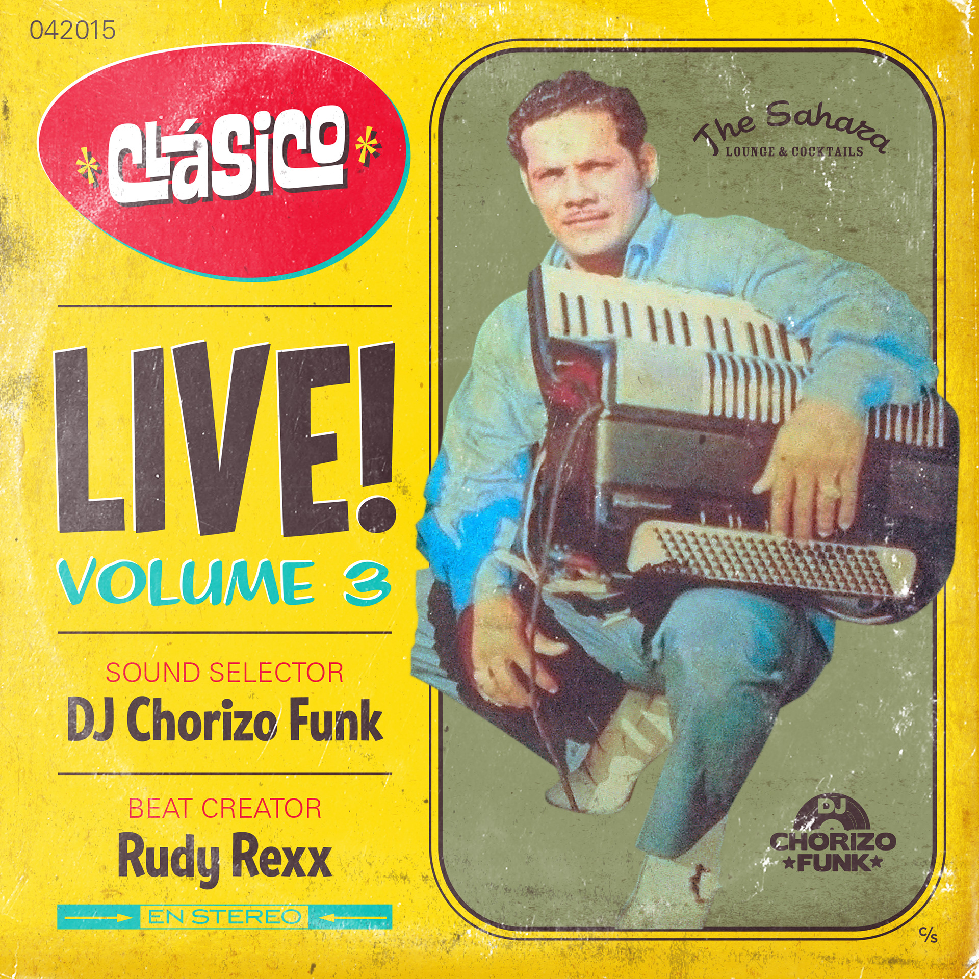 A promotional graphic (simulating a vintage record cover) for another themed party