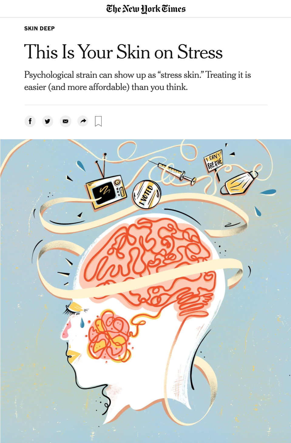 "This Is Your Skin on Stress" for The New York Times