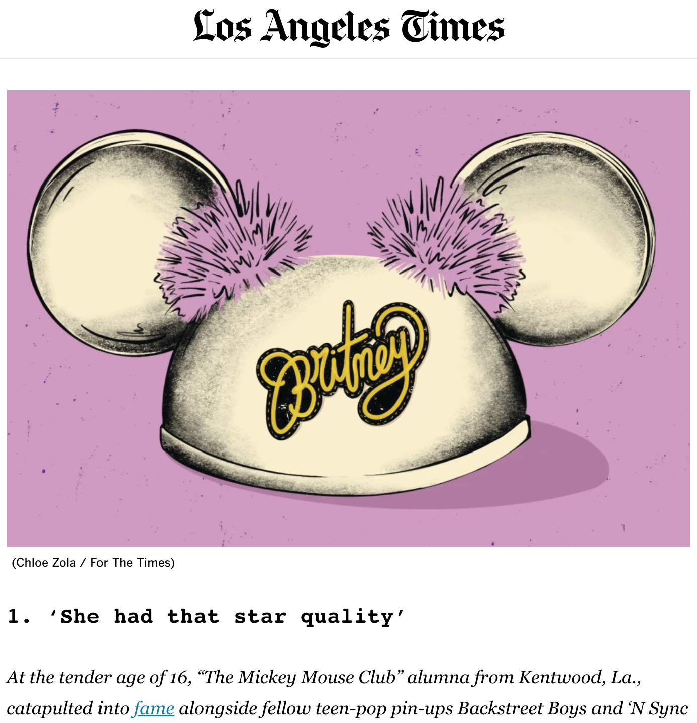 "Saving Britney Spears" for the LA Times