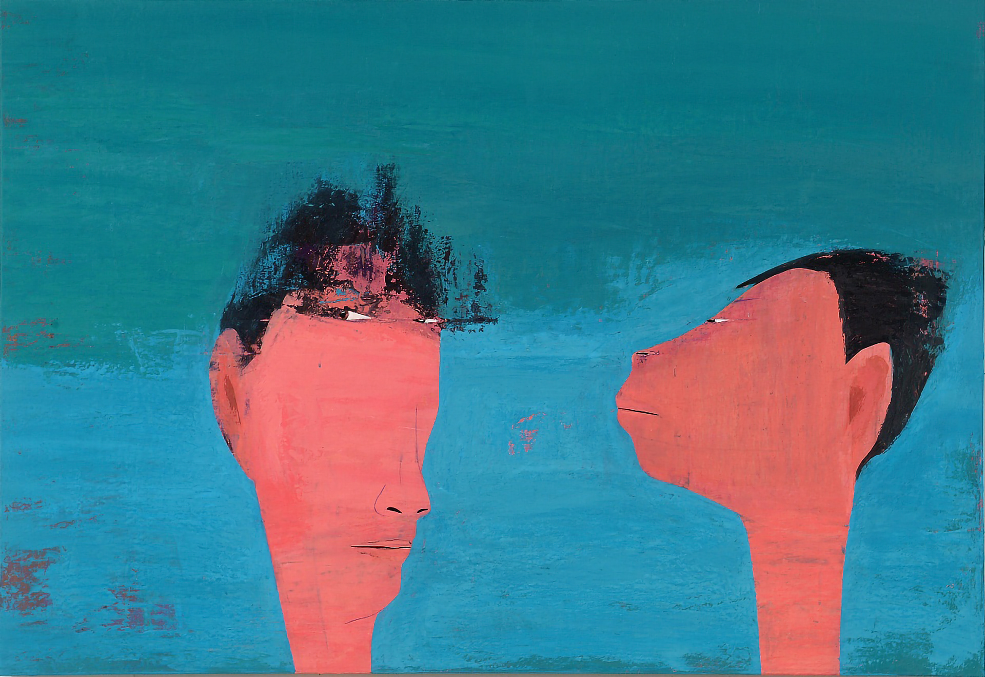 강을 건너는 사람들 1, Acrylic on Canvas, 116×80cm(50호), 2008, Shin Young Seong