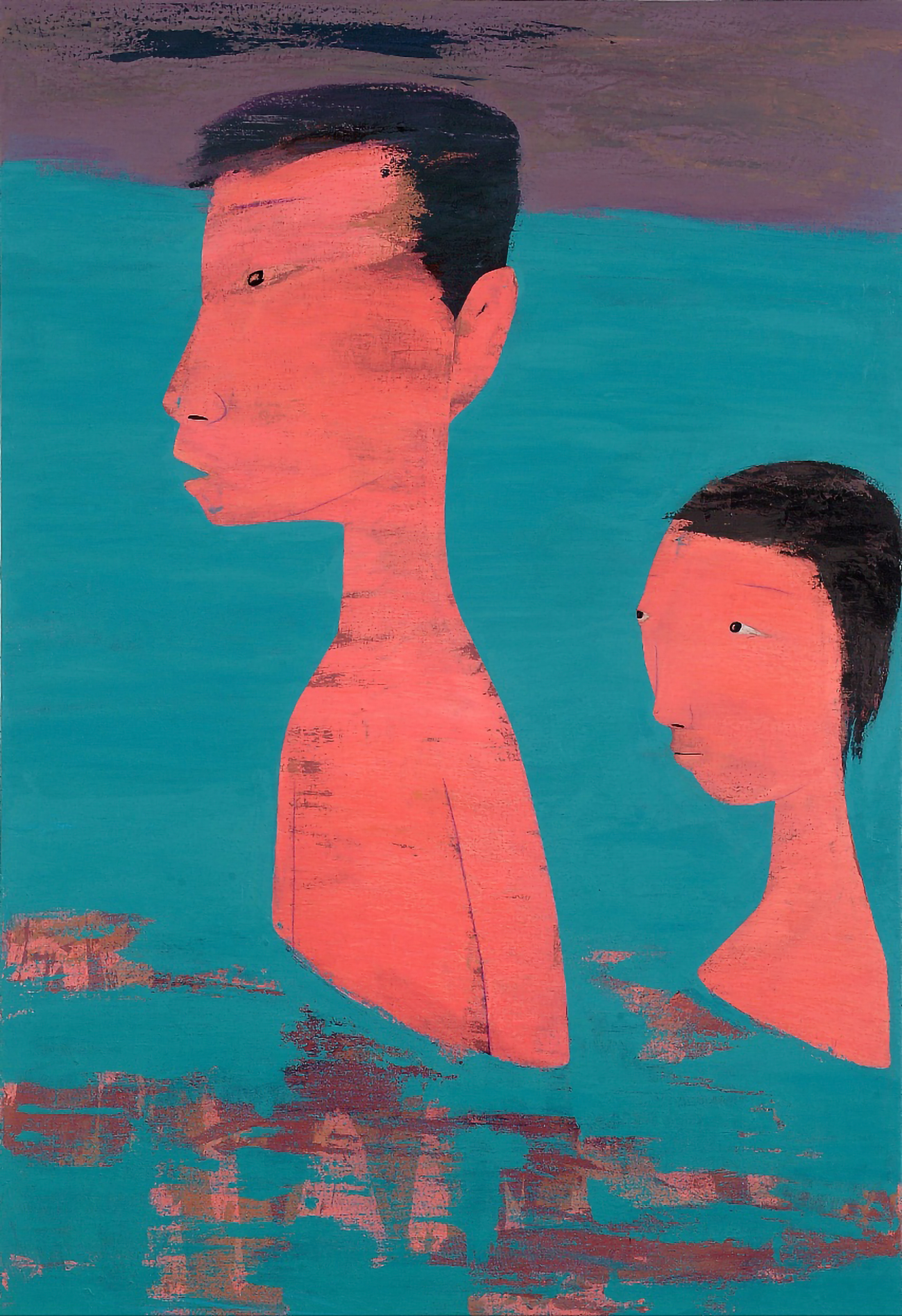 강을 건너는 사람들 2, Acrylic on Canvas, 80×116cm(50호), 2008, Shin Young Seong