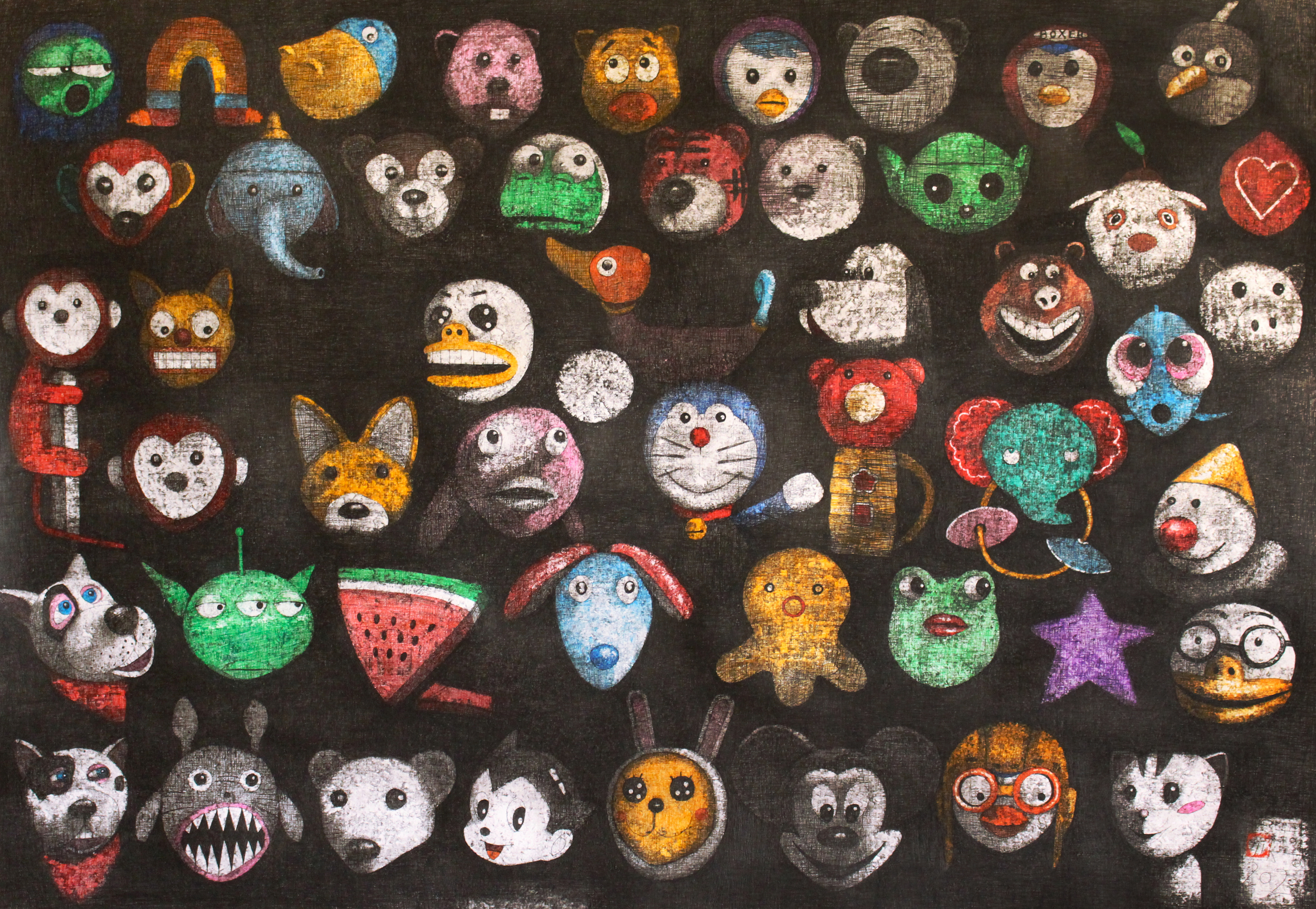 만인사유상 No.71, 선율의 방 Sunyuel’s Room, Pen on the Paper, 106×76cm, 2020, Shin Young Seong