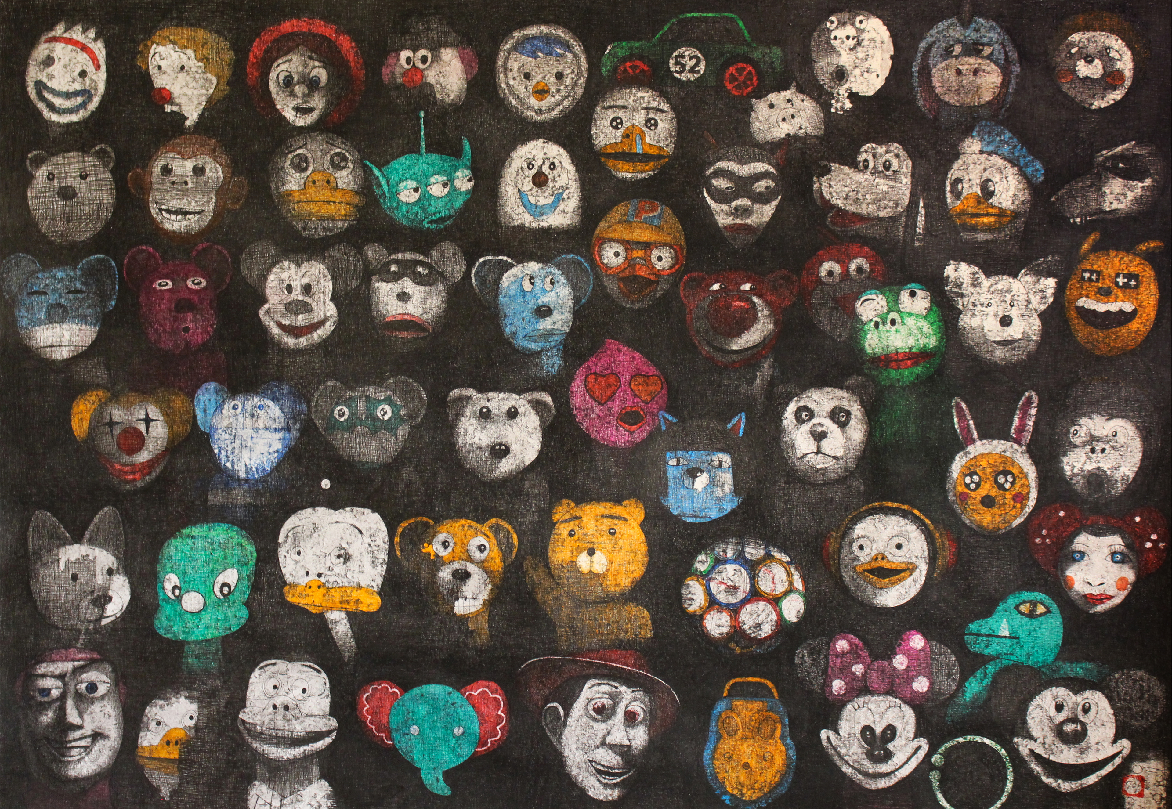 만인사유상 No.70, 해인의 방 Haein’s Room, Pen on the Paper, 106×76cm, 2020, Shin Young Seong