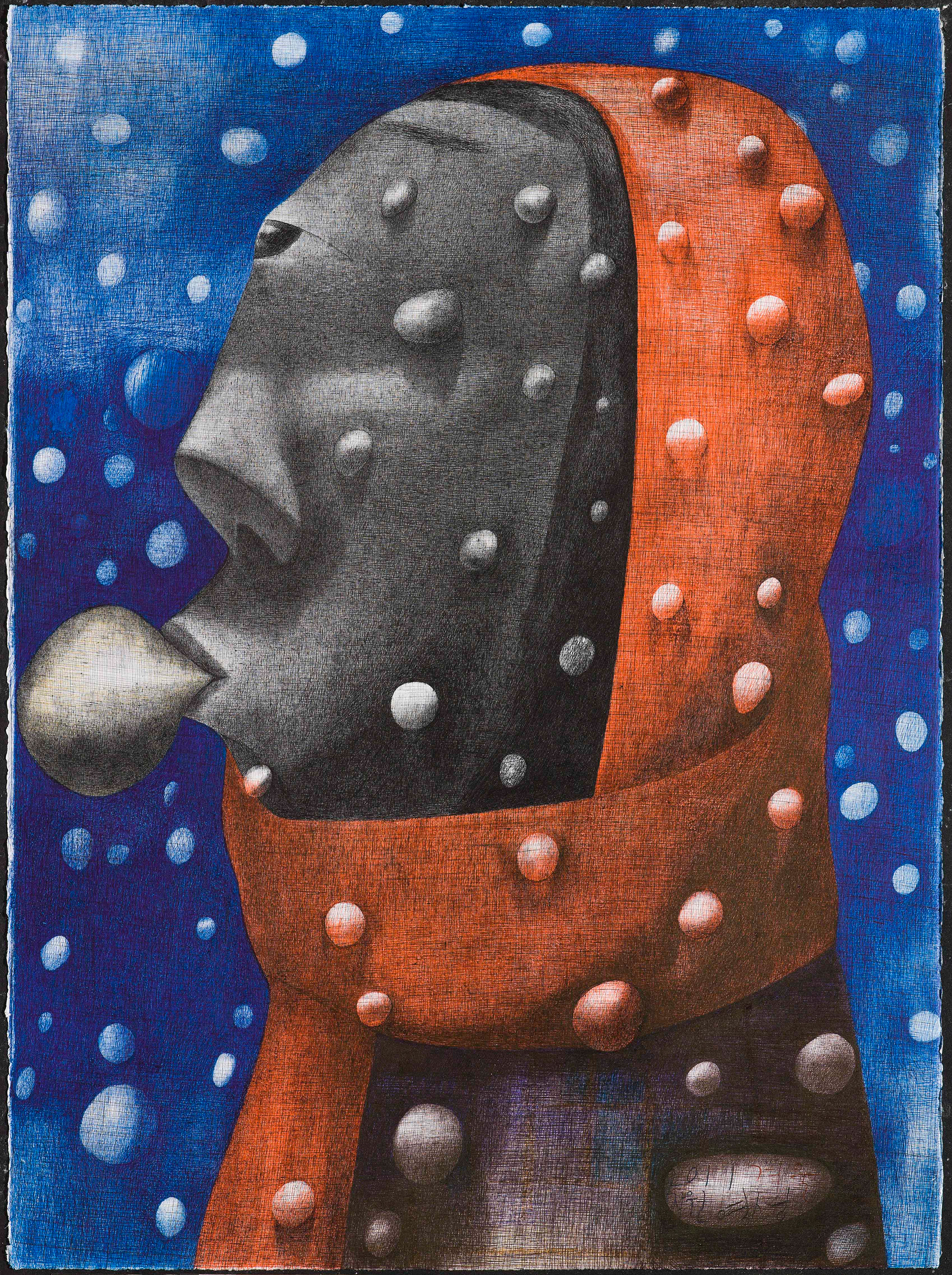 소녀 2011 pen on the paper, 56×76cm, 2011, 신영성 작