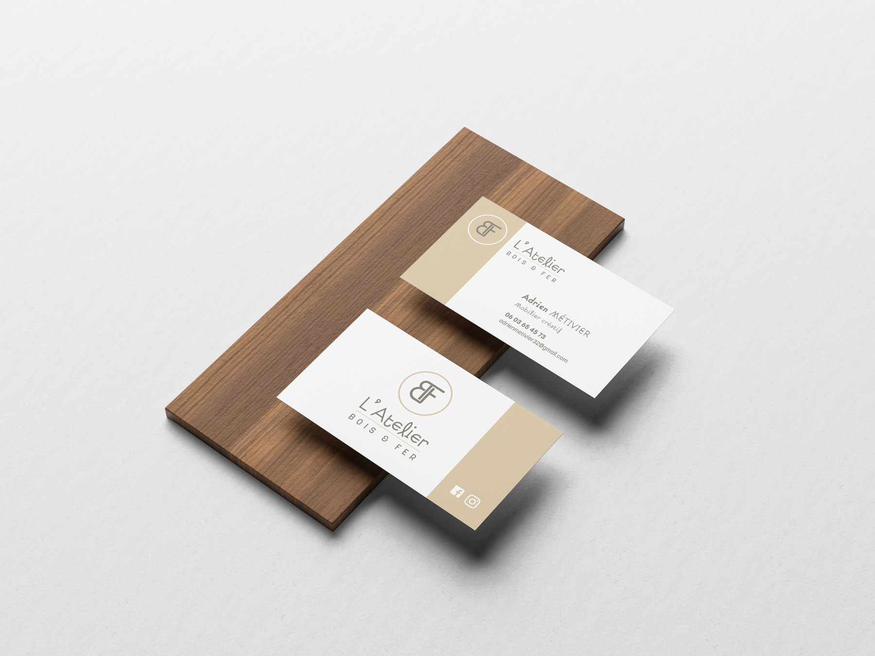 Cartes de visite • L'Atelier Bois & Fer - 2022