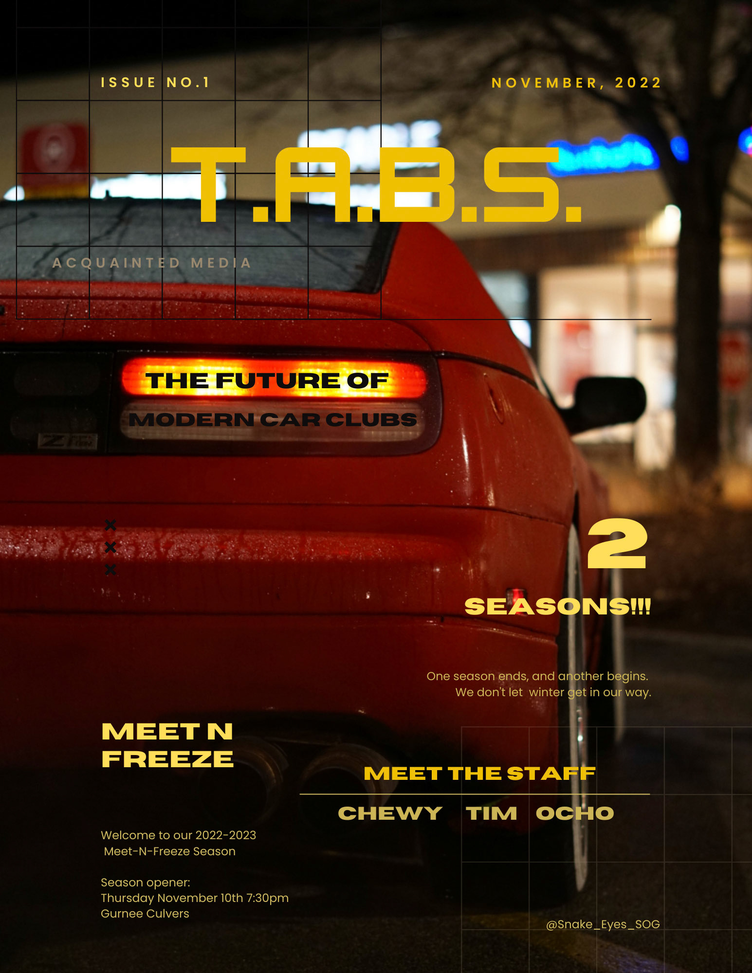 White Yellow Simple Car Magazine - 1