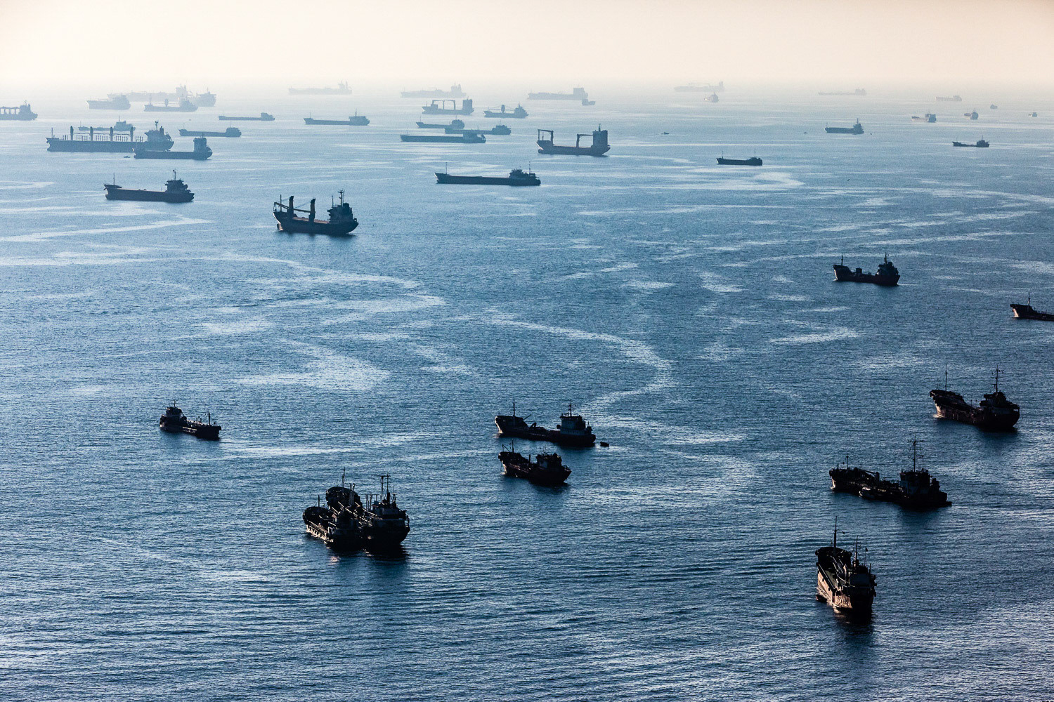 Ships waiting in Marmara Sea, istanbul