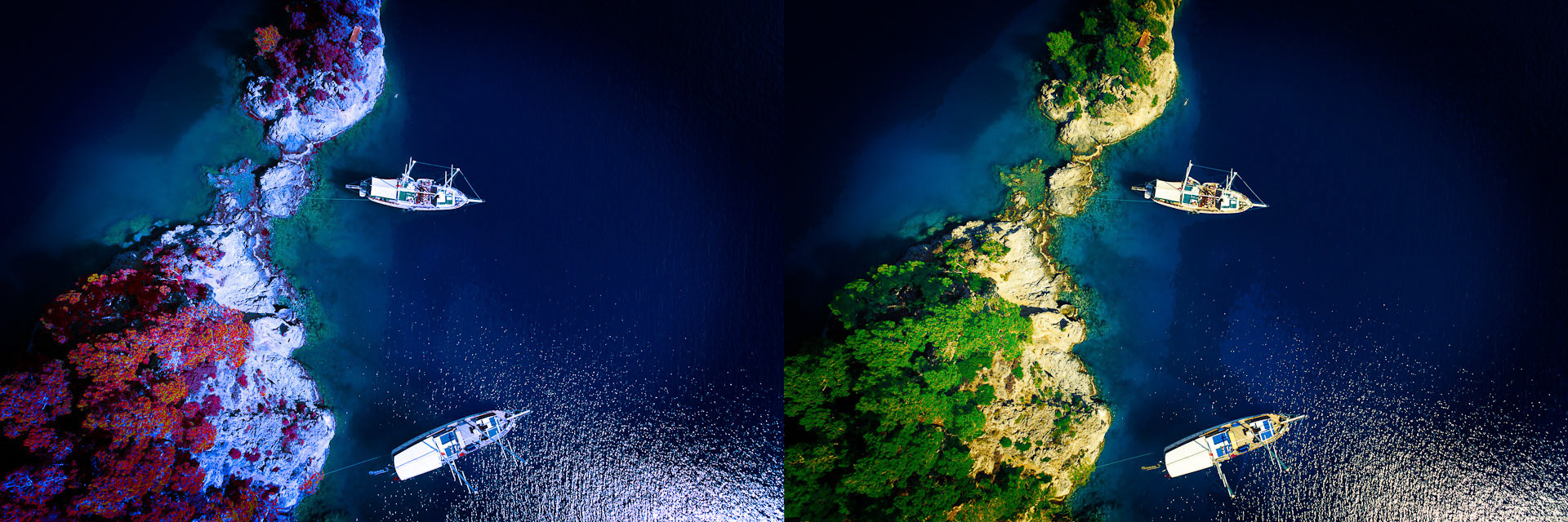 "Oludeniz" stereoscopic image from "Third Eye" solo exhibition in PG Art Gallery