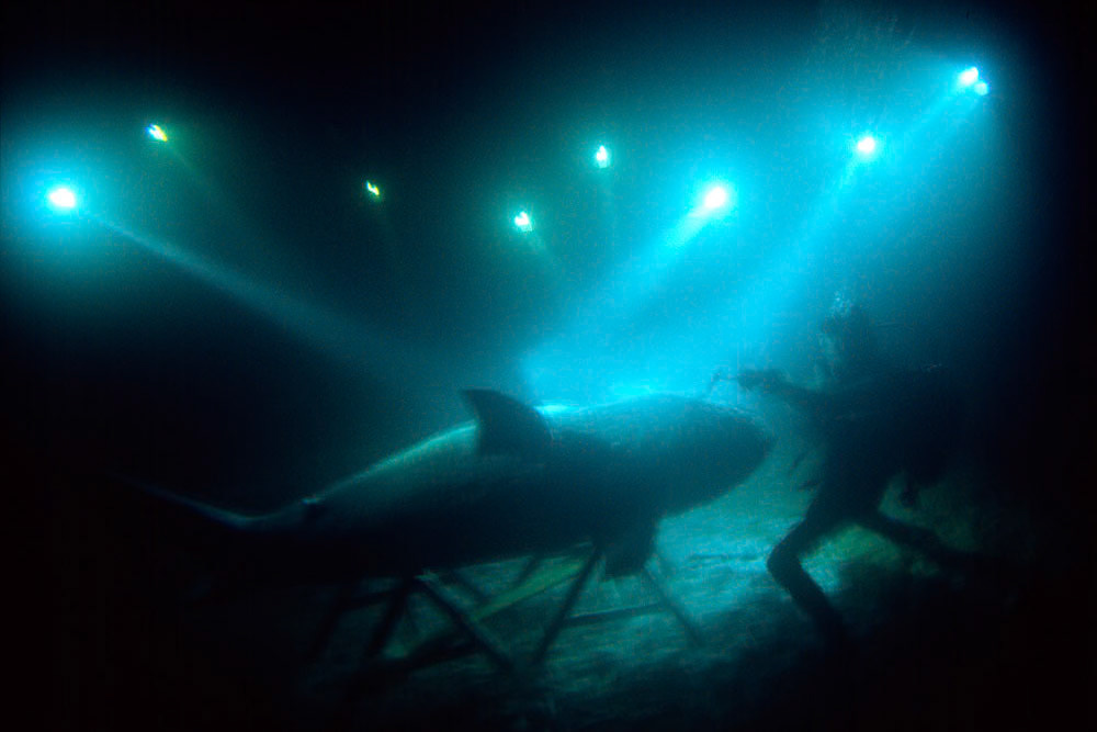 Sculptor Kemal Tufan underwater in Kaş