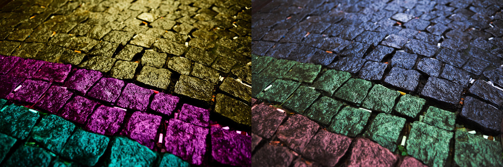 "Road" stereoscopic image from "Third Eye" solo exhibition in PG Art Gallery