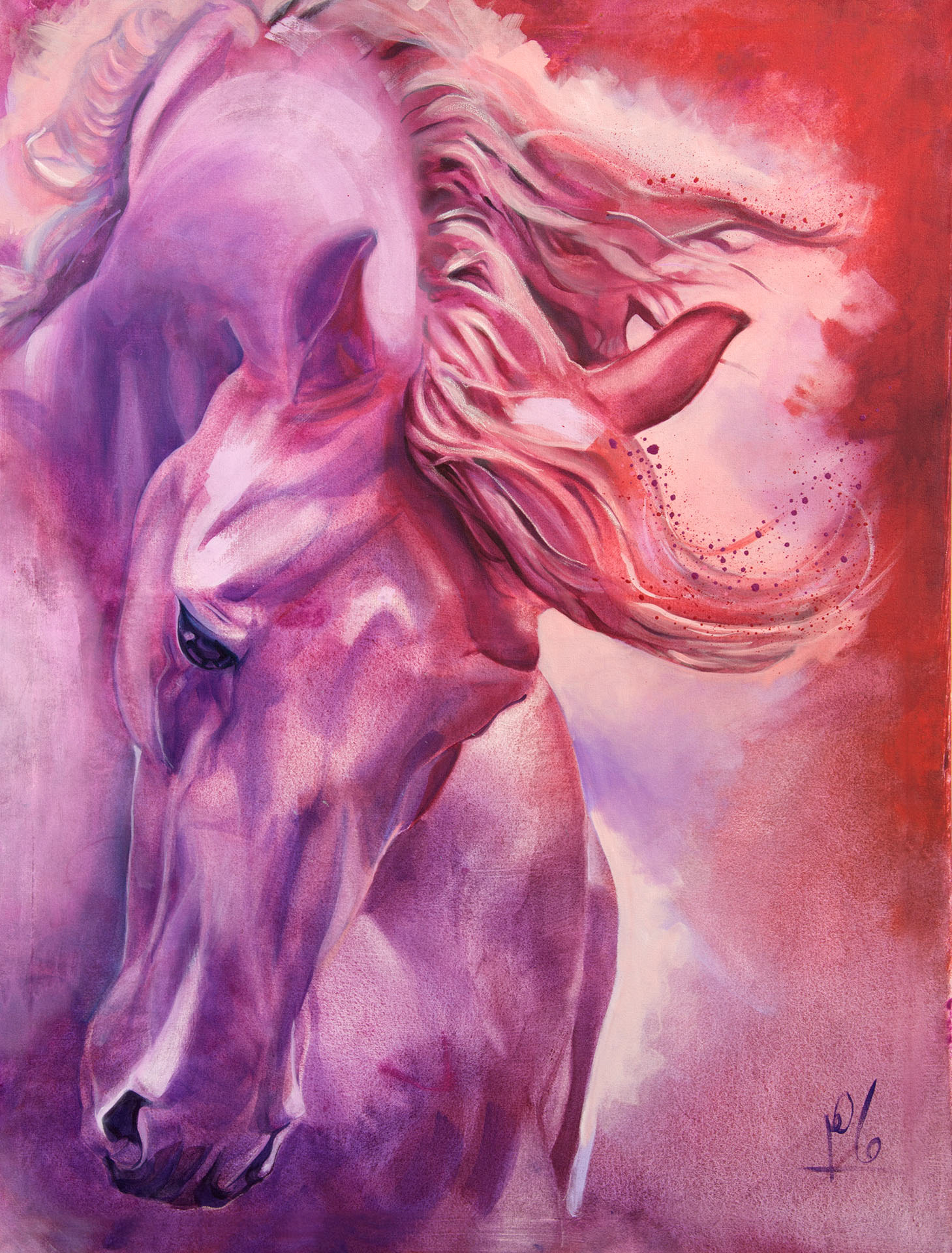 100 x 135 C.M 39.37 x 53.15 INCH Acrylic on canvas