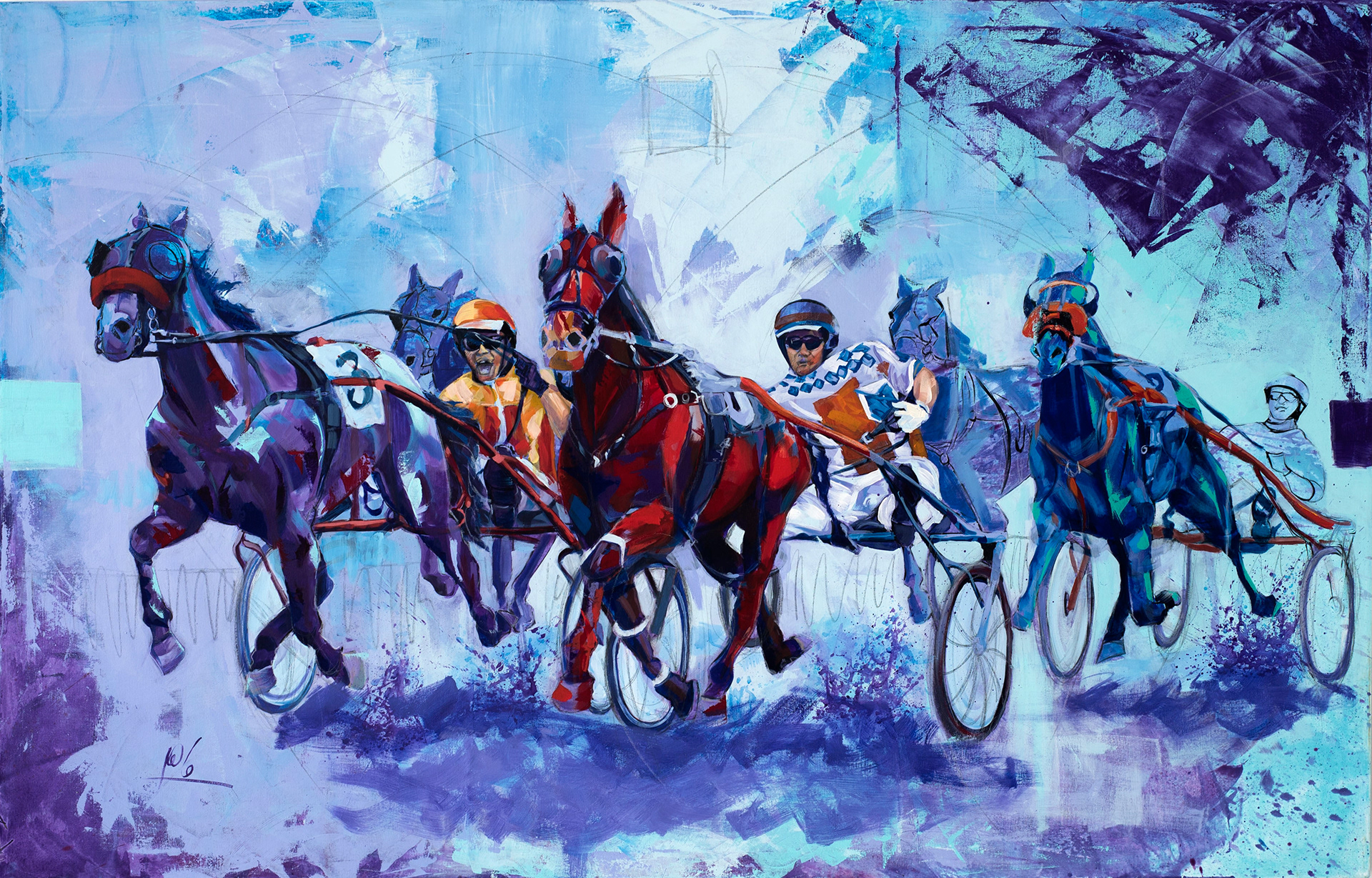 200 X 130 C,M 78.74 x 51.18 INCH. Acrylic on canvas.