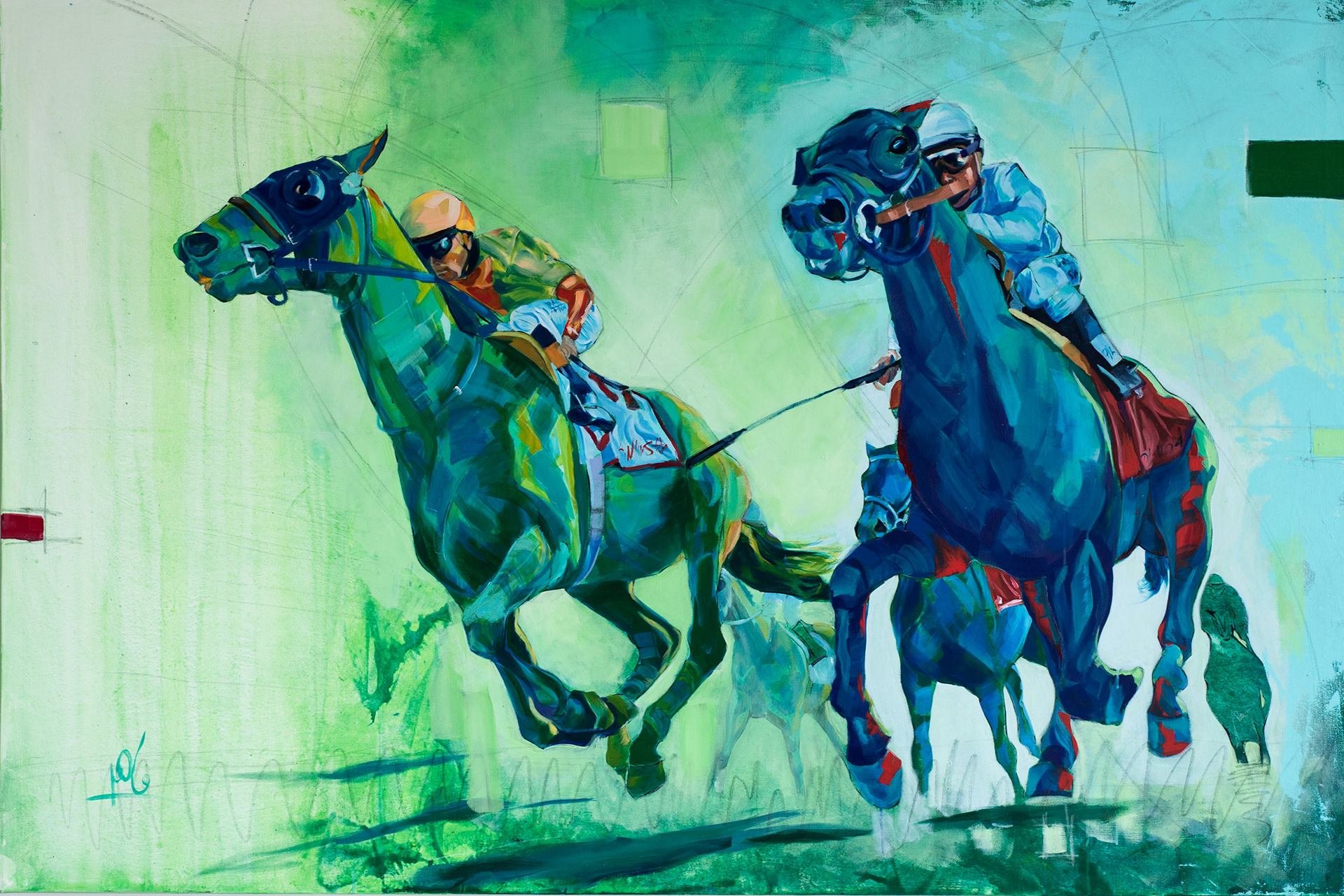 200 X 130 C,M 78.74 x 51.18 INCH. Acrylic on canvas.