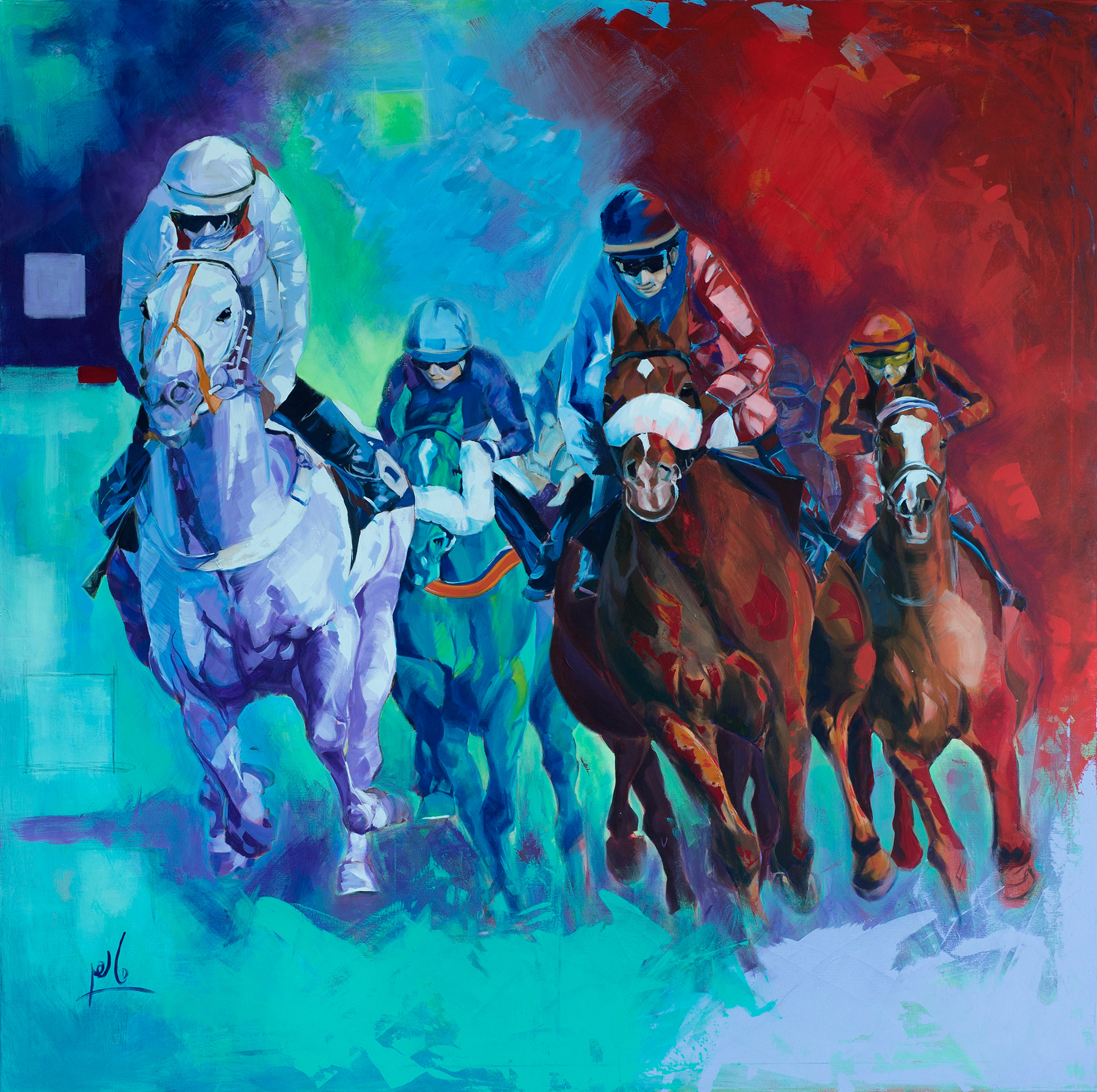 180 x 180 C.M 70.87 x 70.87 INCH Acrylic on canvas.