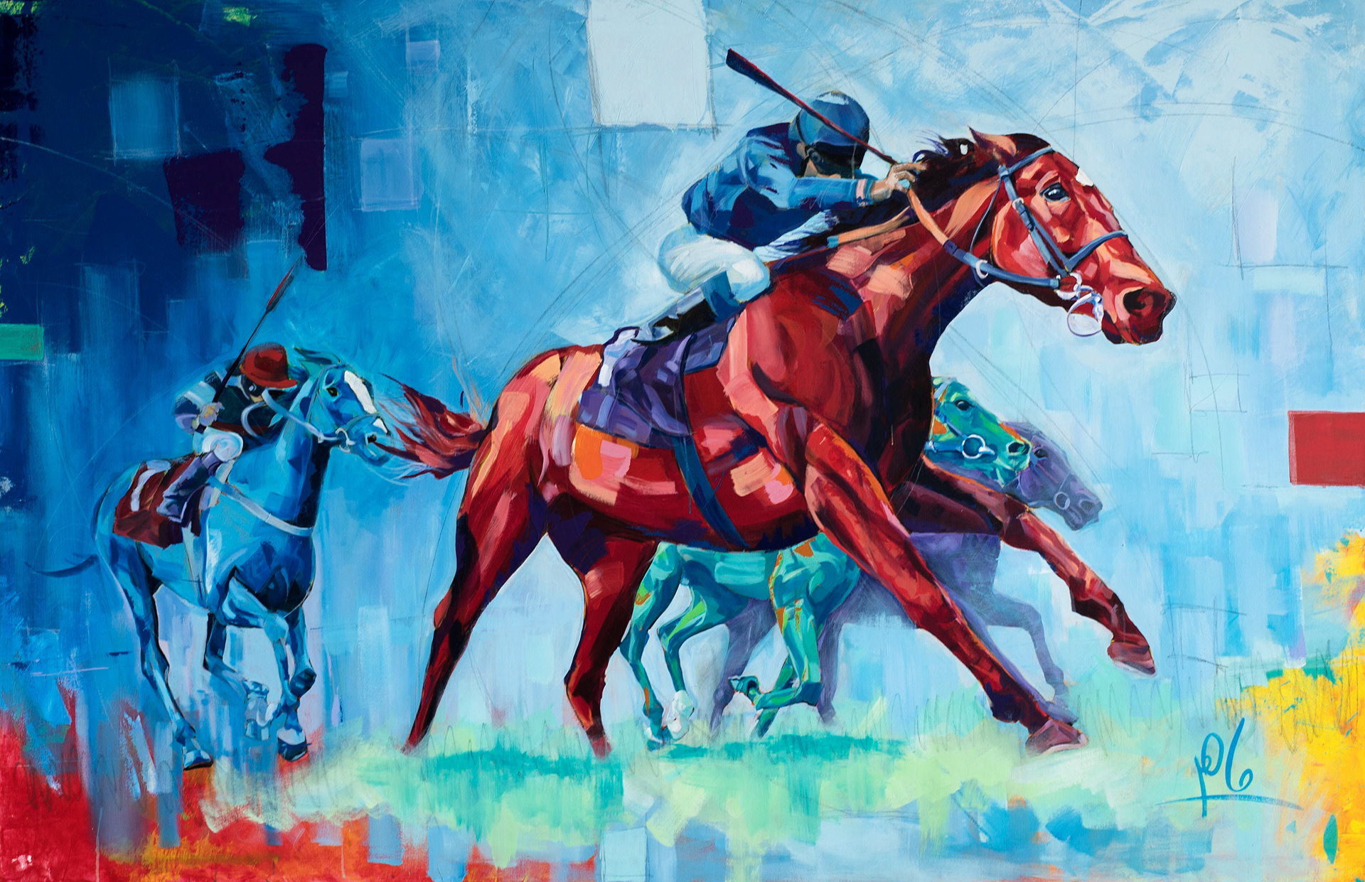 200 X 130 C,M 78.74 x 51.18 INCH. Acrylic on canvas.