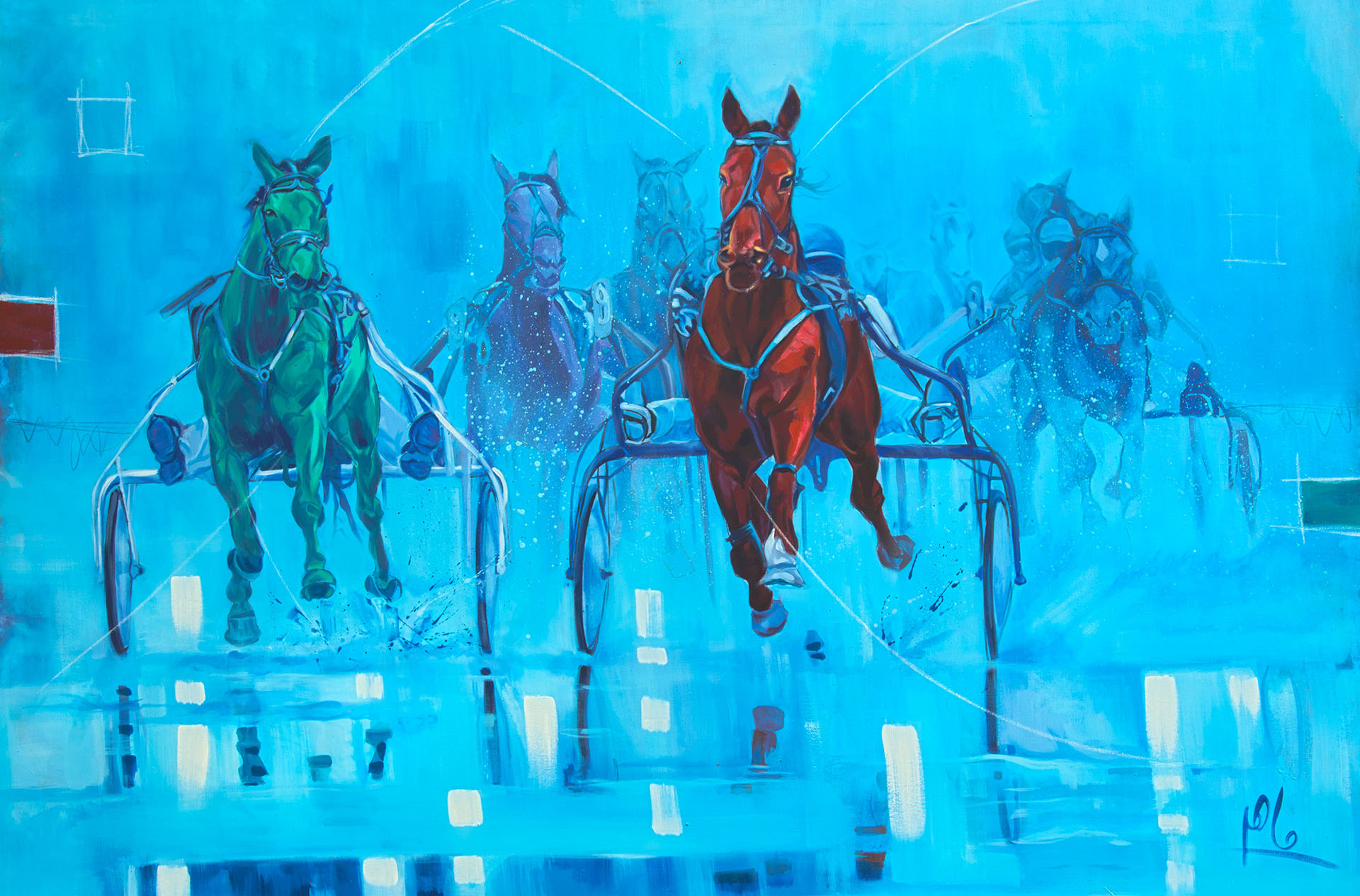 200 X 130 C,M 78.74 x 51.18 INCH. Acrylic on canvas.