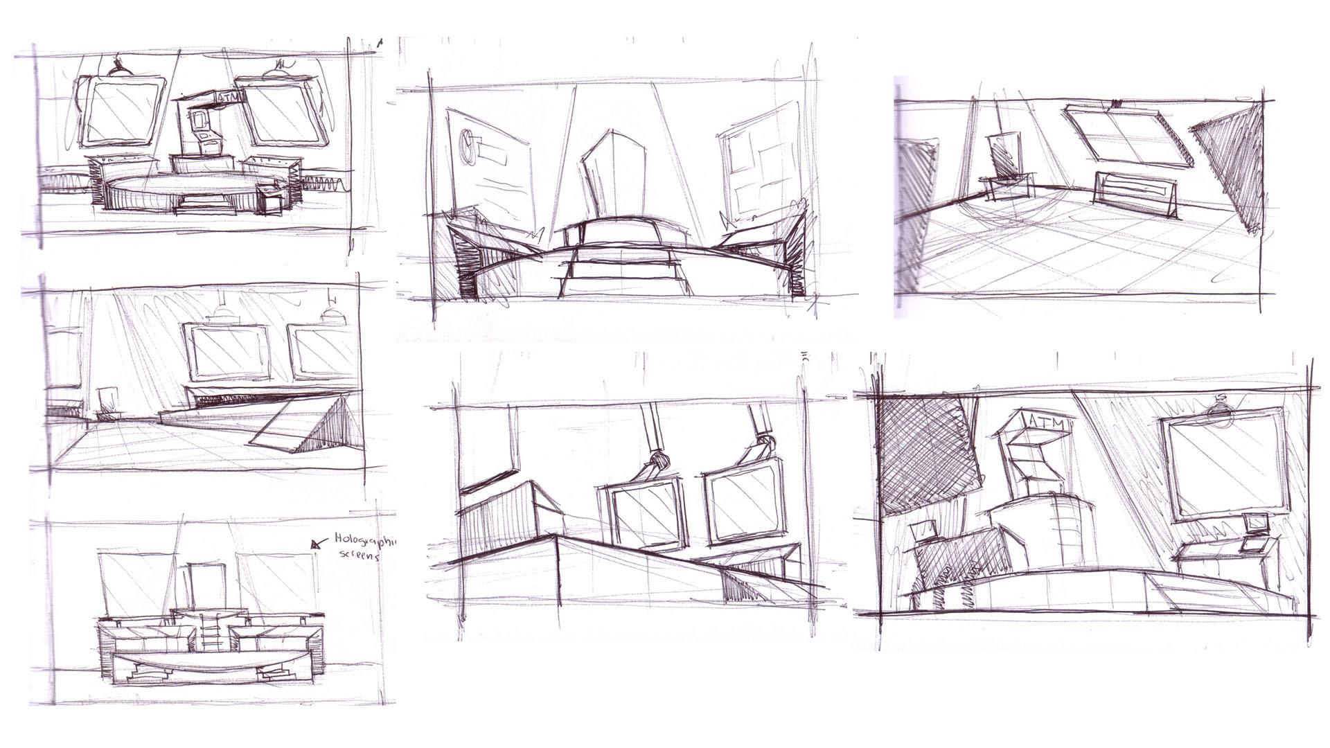 Hero Headquarter Interior - Background Development Sketch