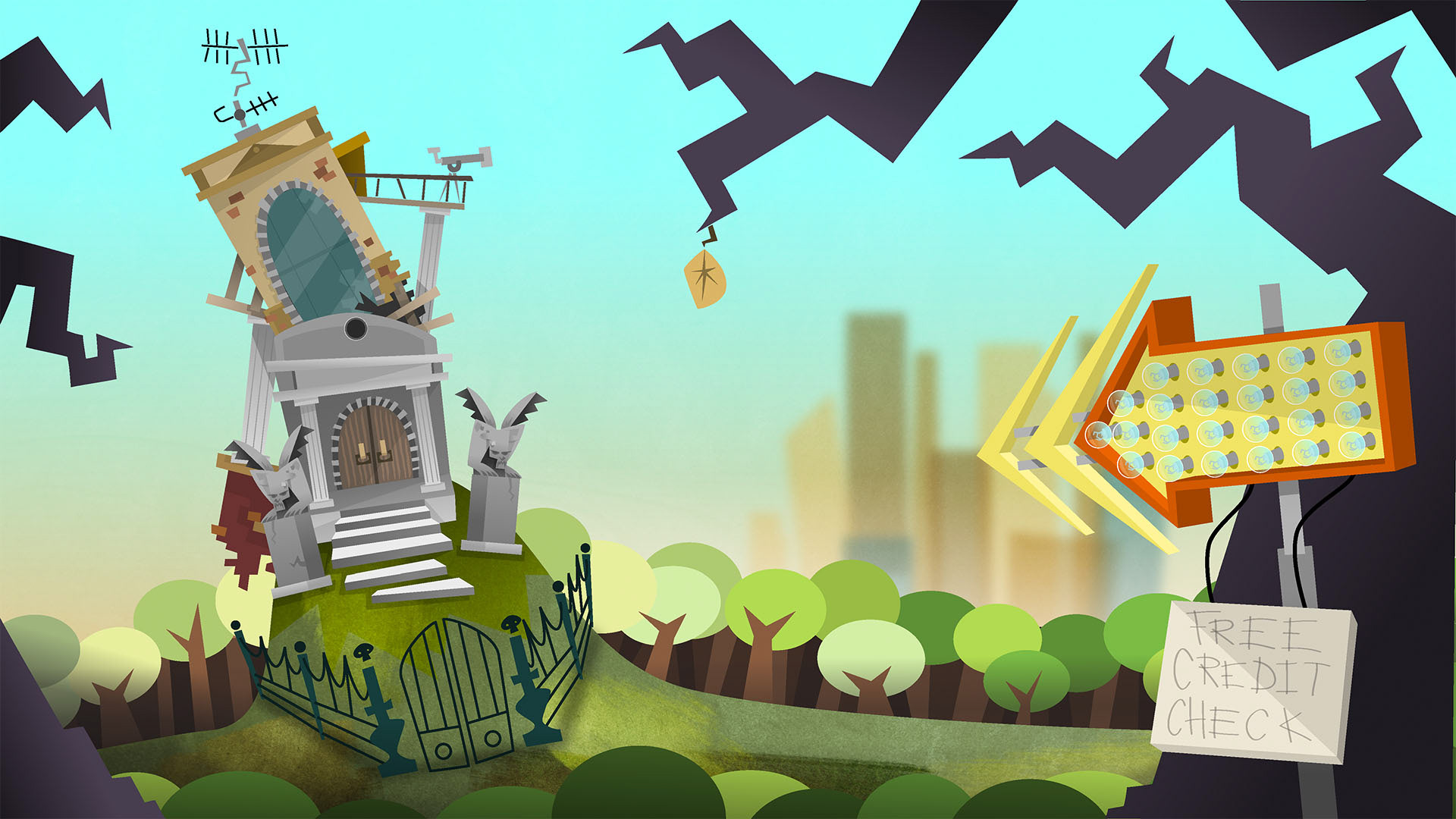 Villain Headquarters Exterior - Background